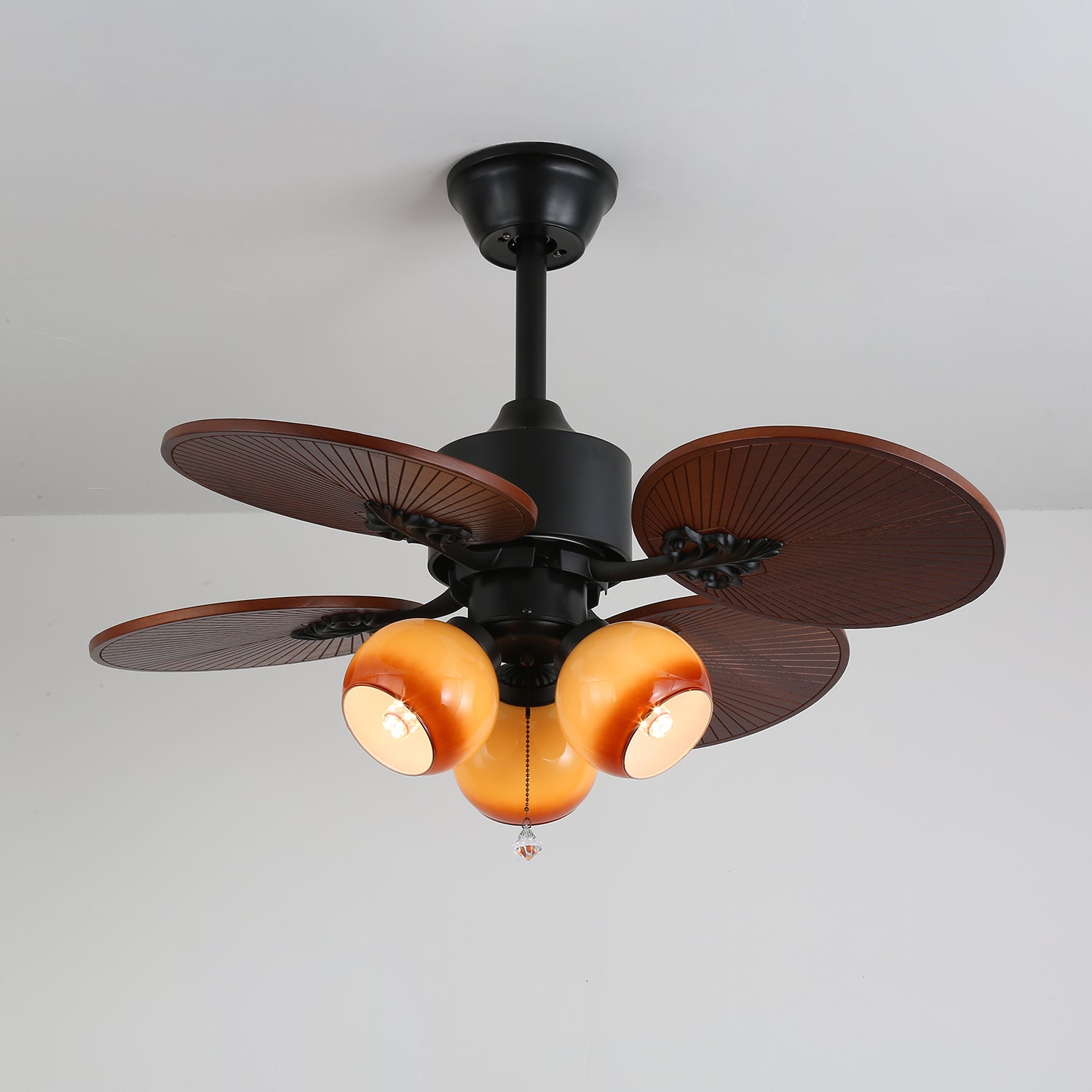 Solara Tropical Glass Ceiling Fan Light - Blowlighting