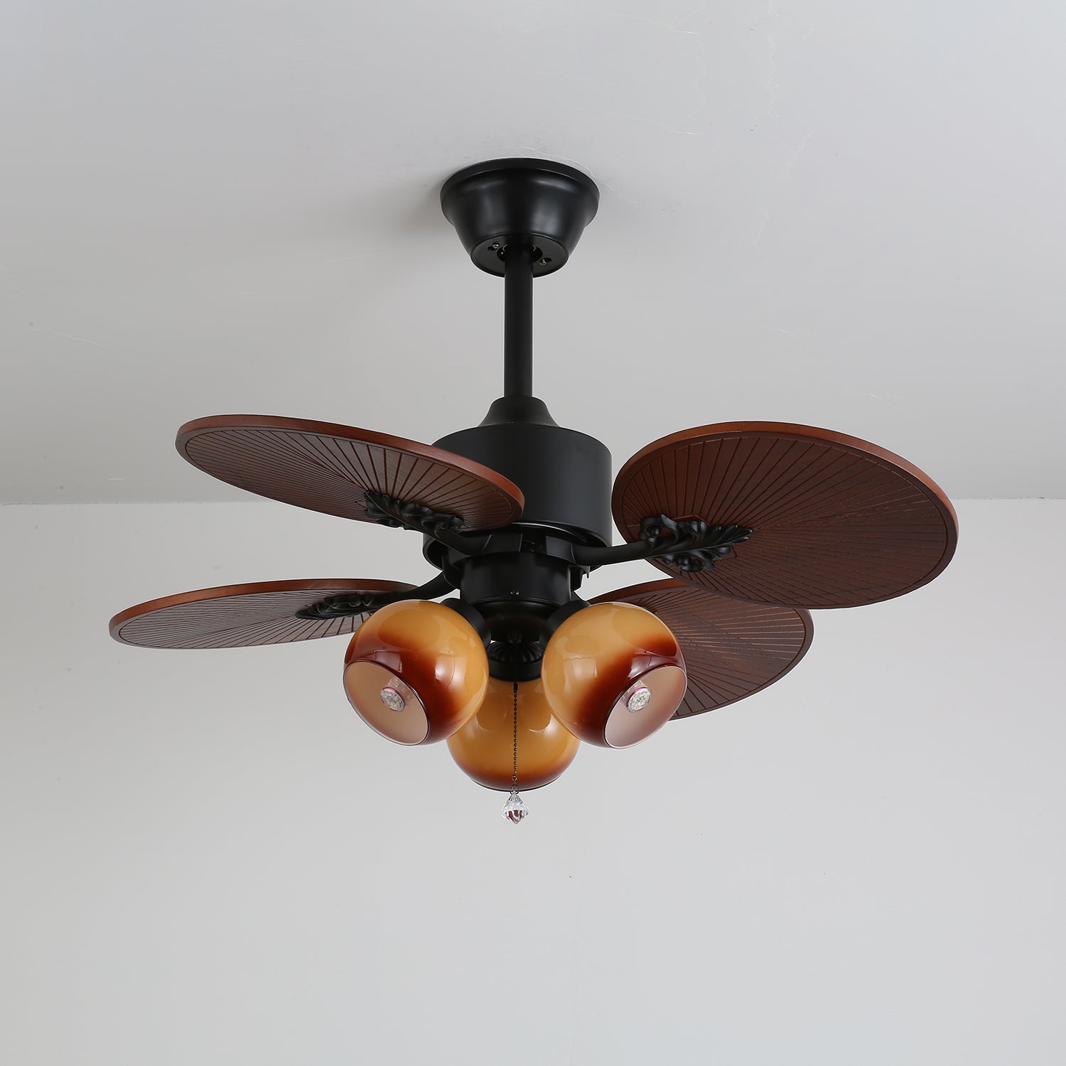 Solara Tropical Glass Ceiling Fan Light - Blowlighting