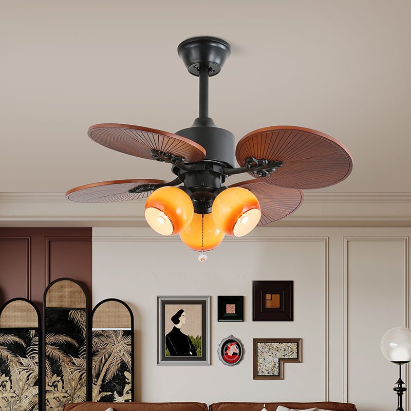 Solara Tropical Glass Ceiling Fan Light - Blowlighting