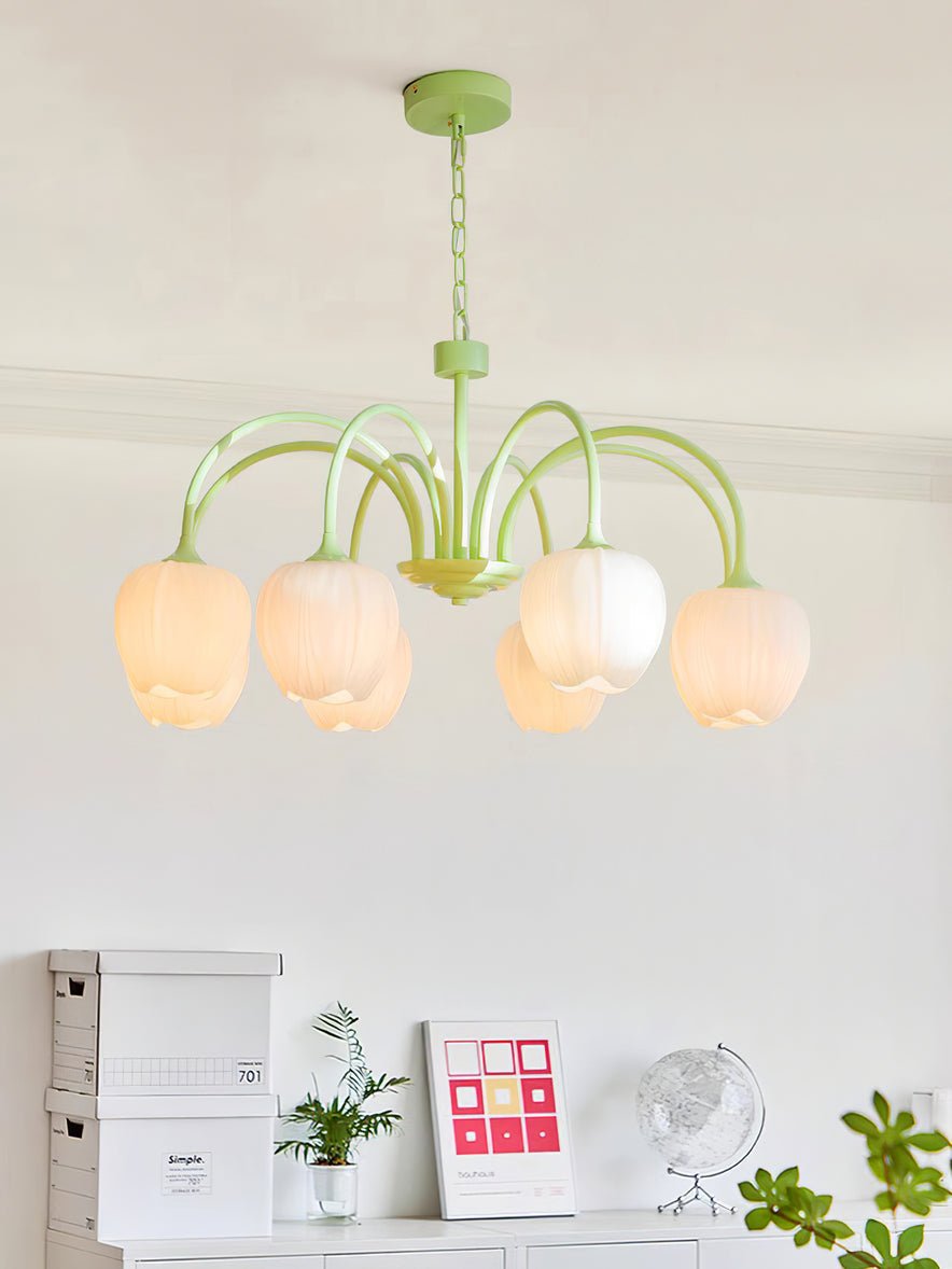 Tulip Matcha Chandelier - Blowlighting