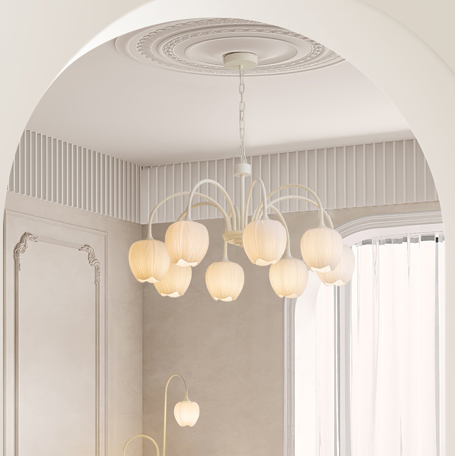 Tulip Matcha Chandelier - Blowlighting