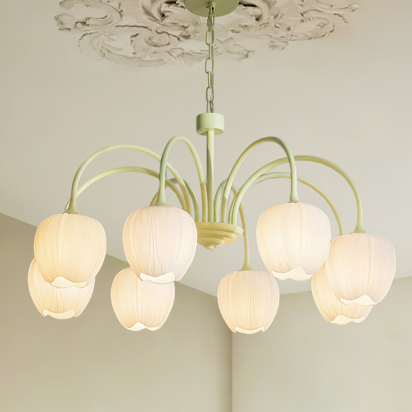 Tulip Matcha Chandelier - Blowlighting