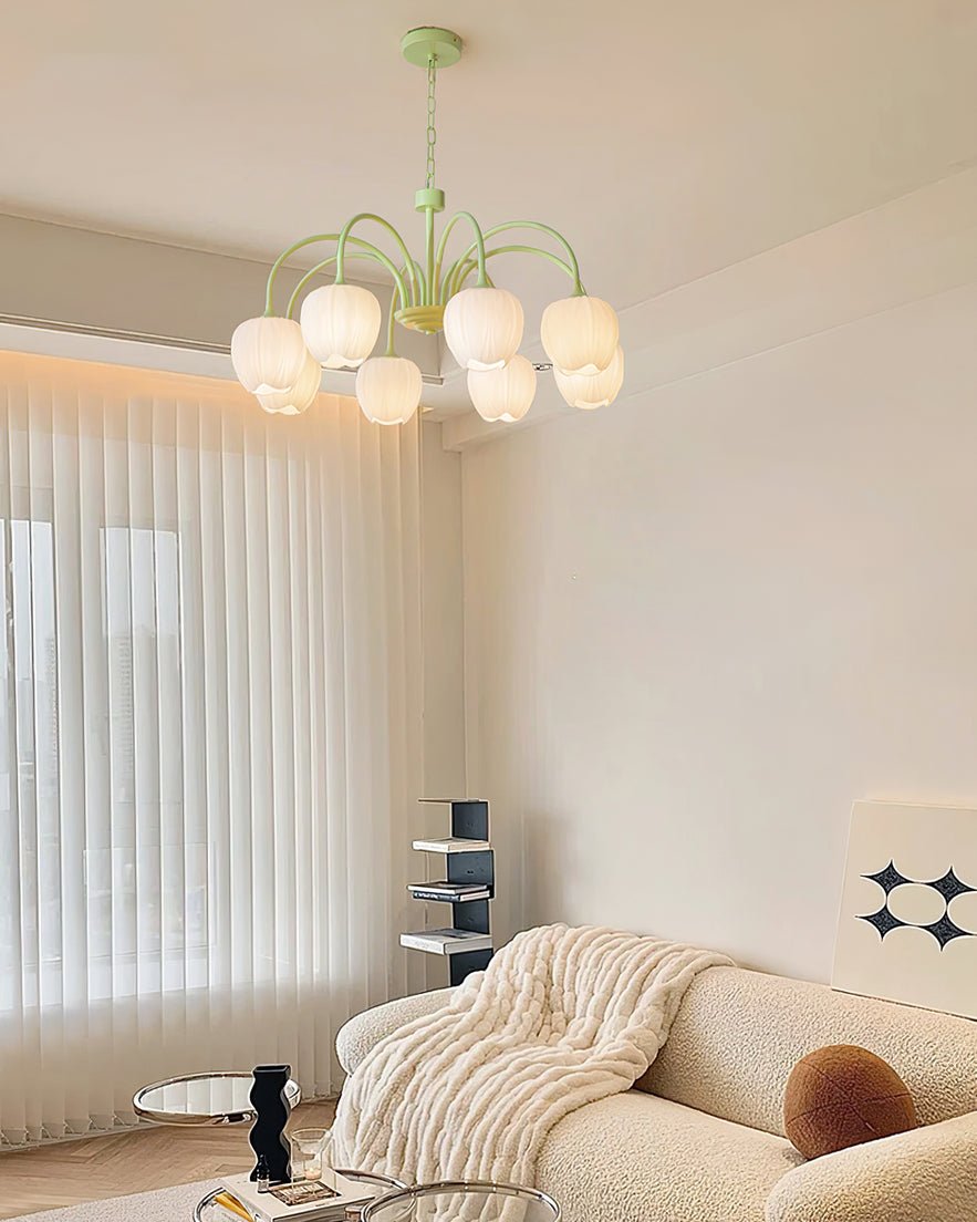 Tulip Matcha Chandelier - Blowlighting