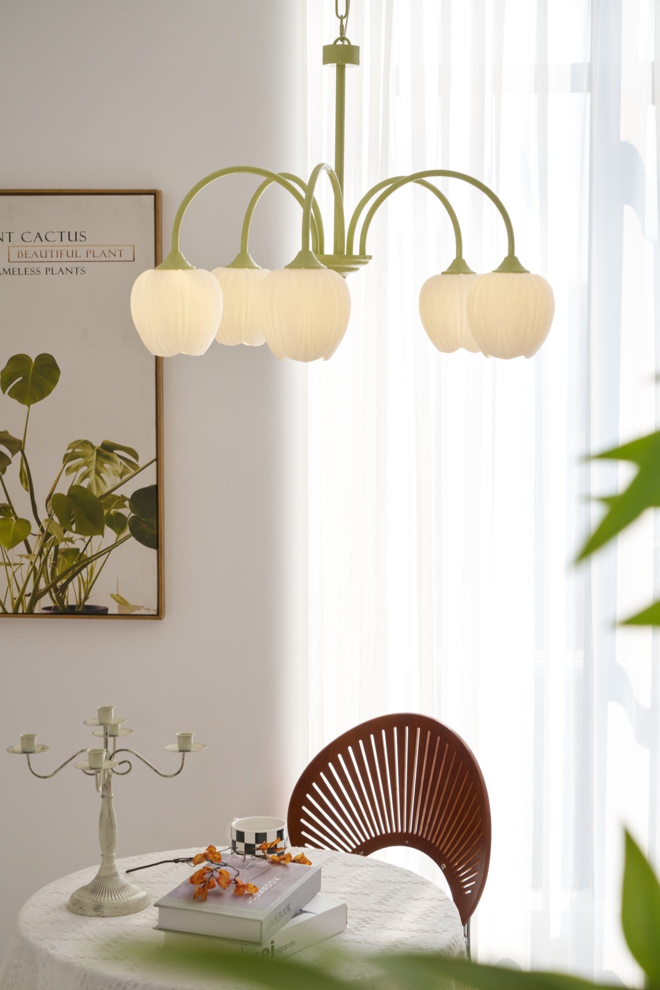Tulip Matcha Chandelier - Blowlighting