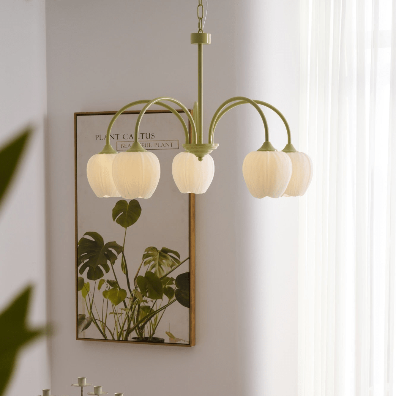 Tulip Matcha Chandelier - Blowlighting
