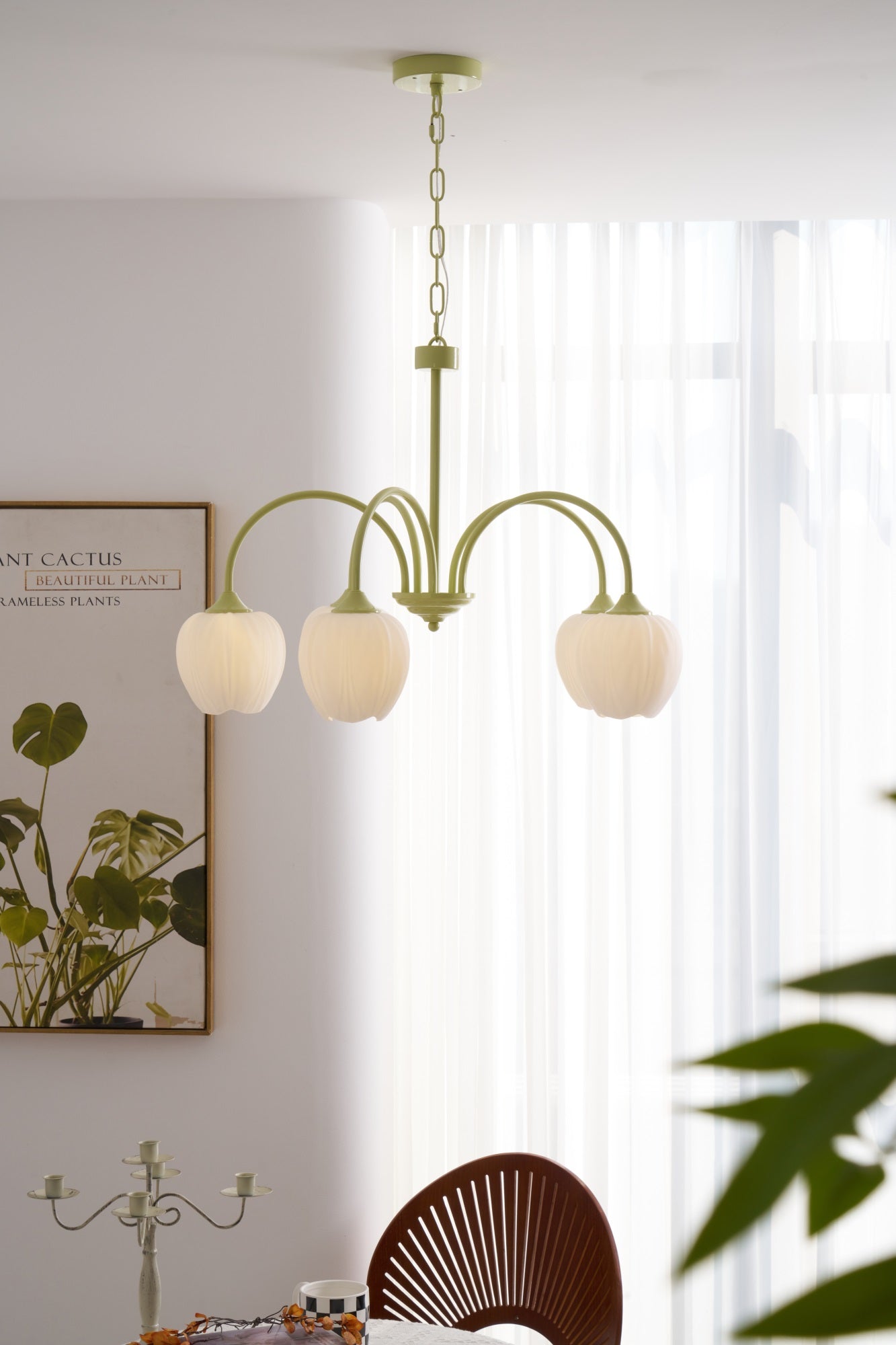 Tulip Matcha Chandelier - Blowlighting