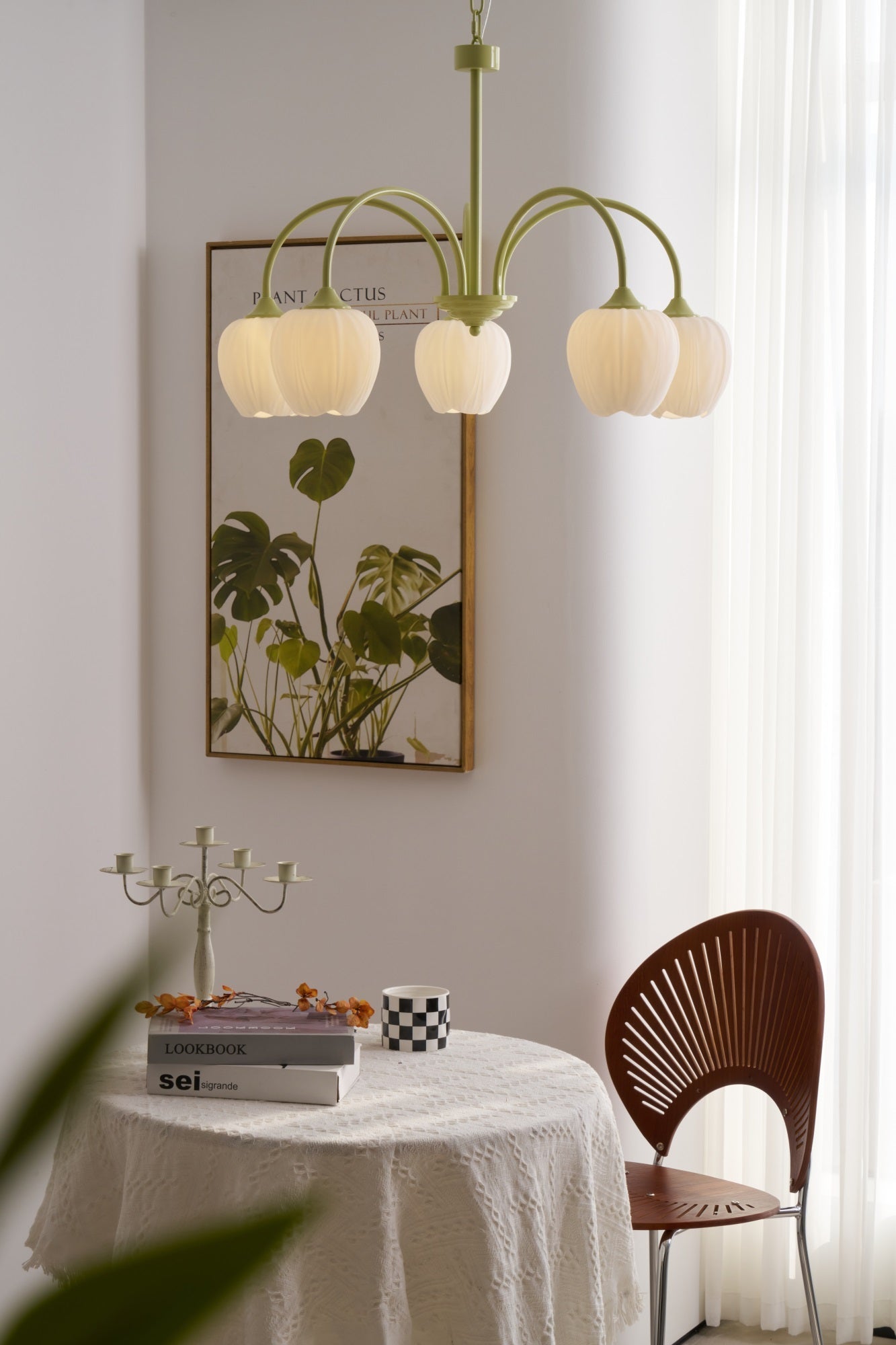 Tulip Matcha Chandelier - Blowlighting