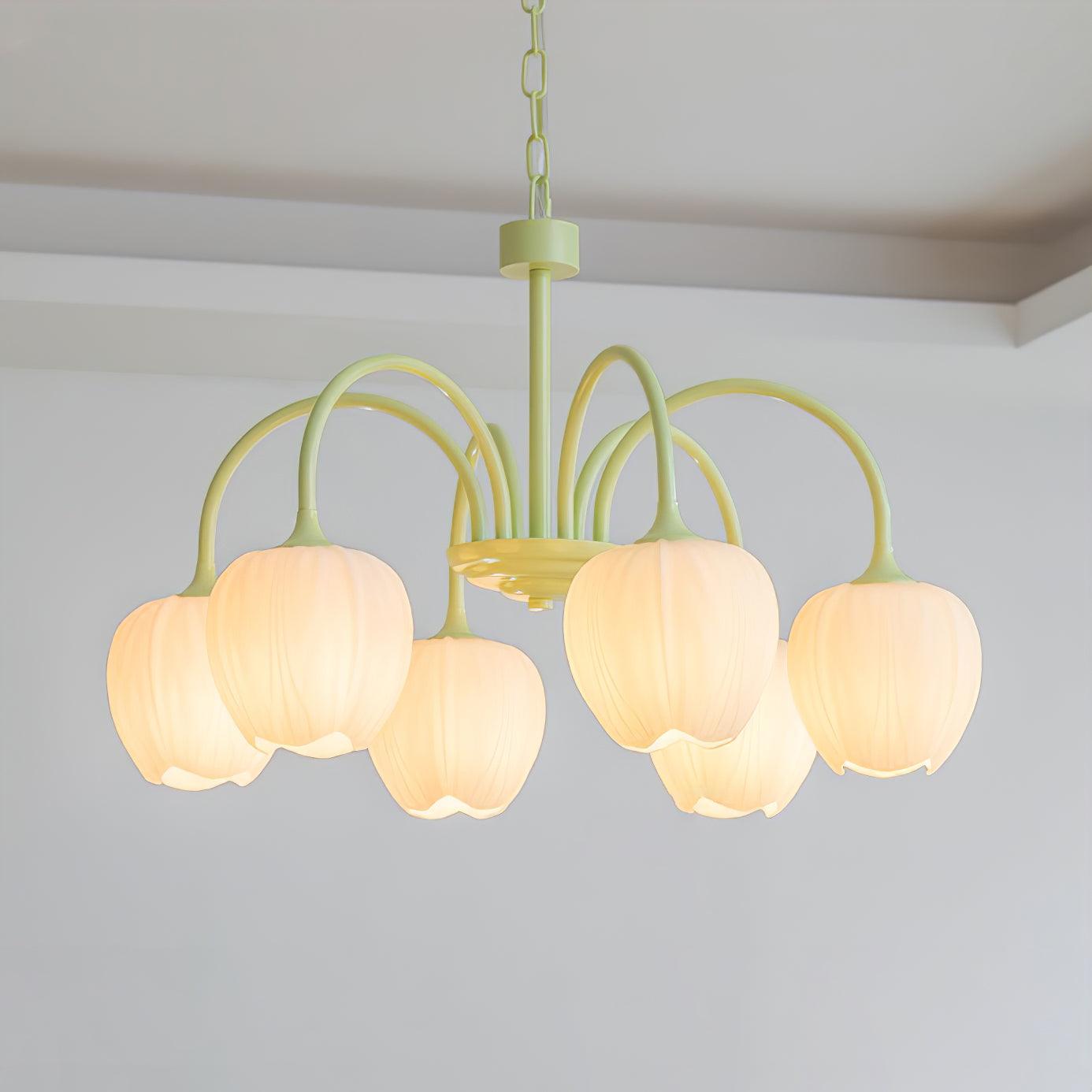 Tulip Matcha Chandelier - Blowlighting