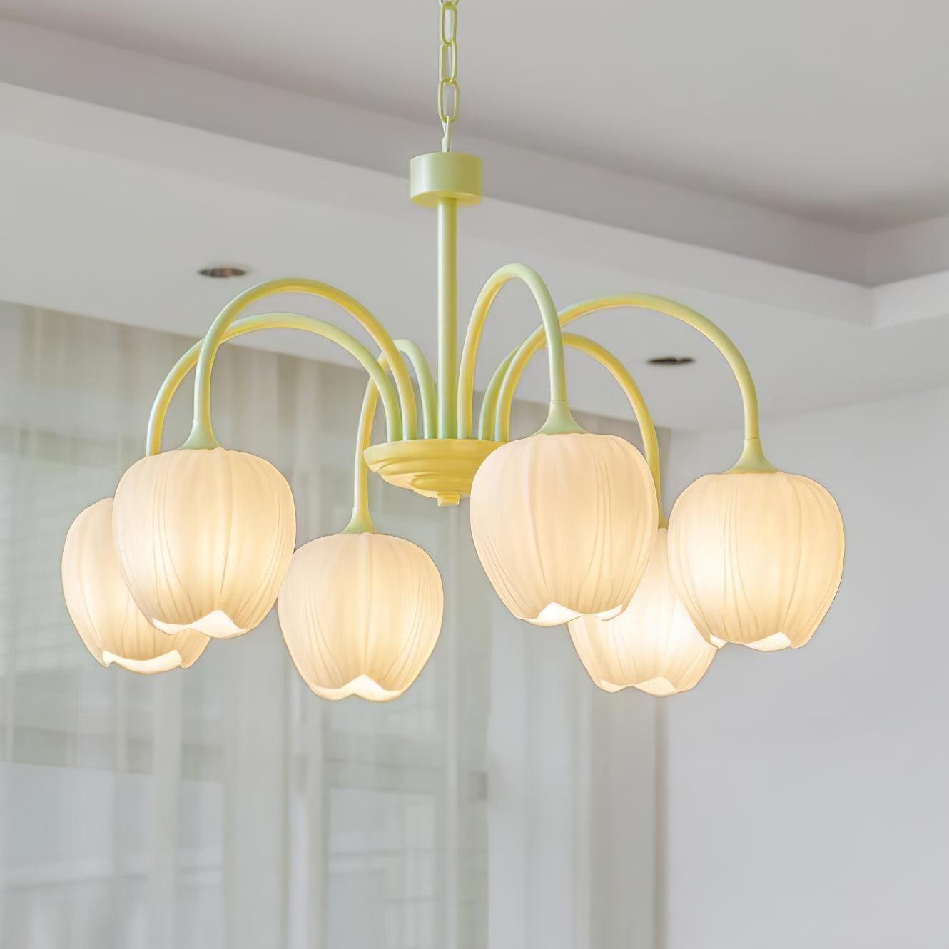 Tulip Matcha Chandelier - Blowlighting