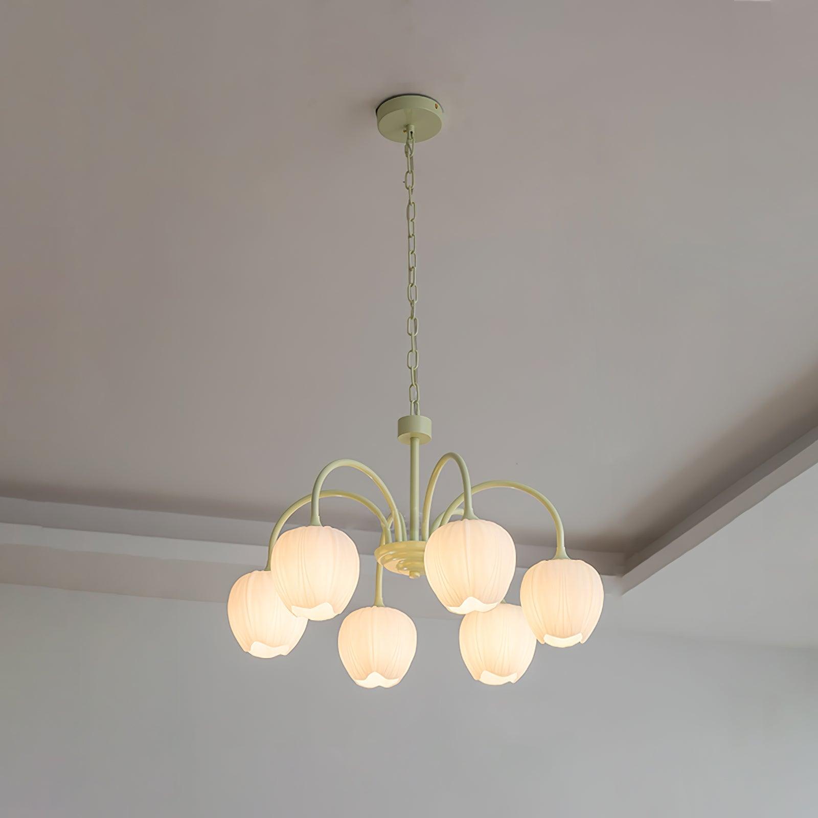 Tulip Matcha Chandelier - Blowlighting