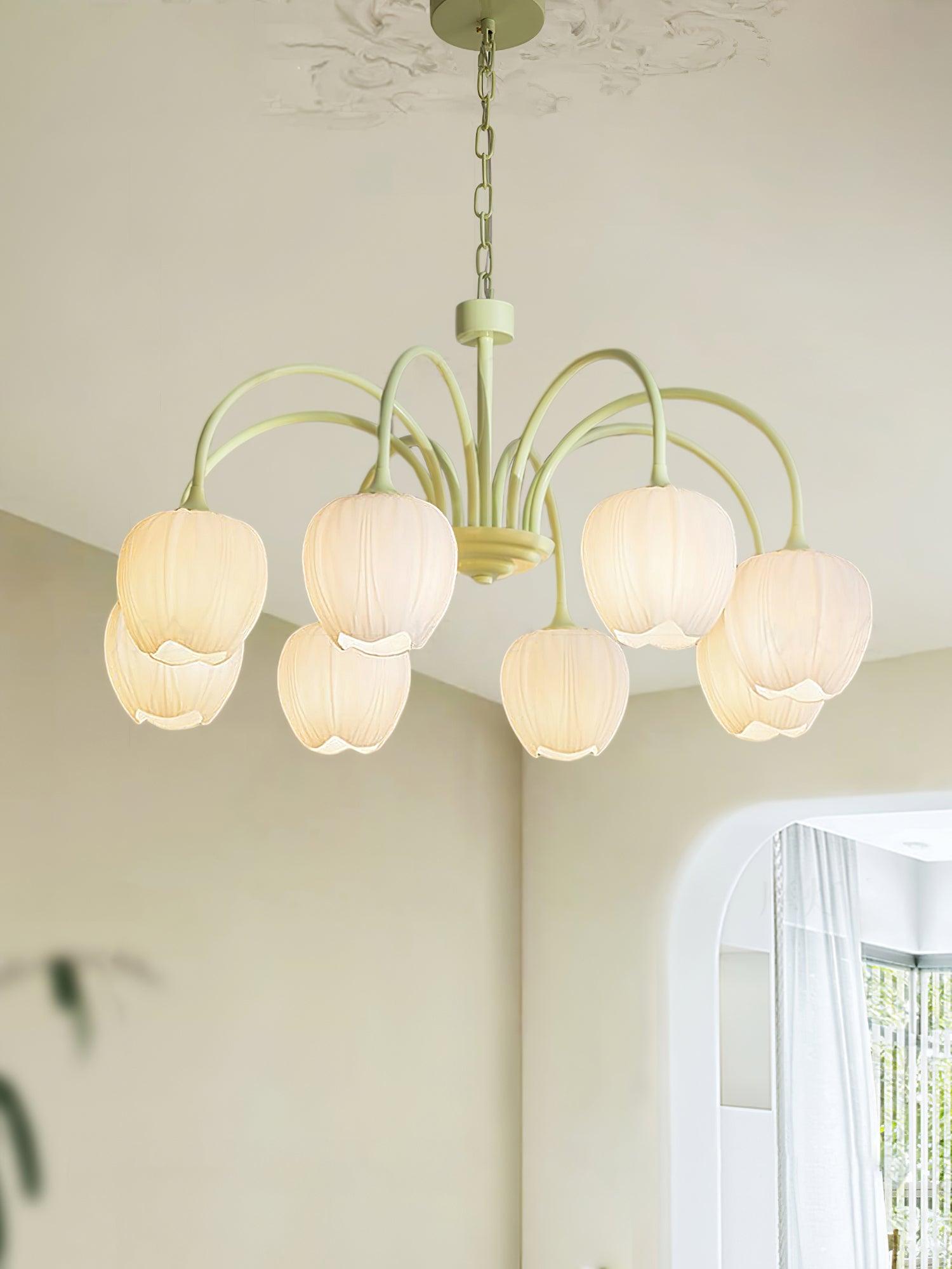 Tulip Matcha Chandelier - Blowlighting