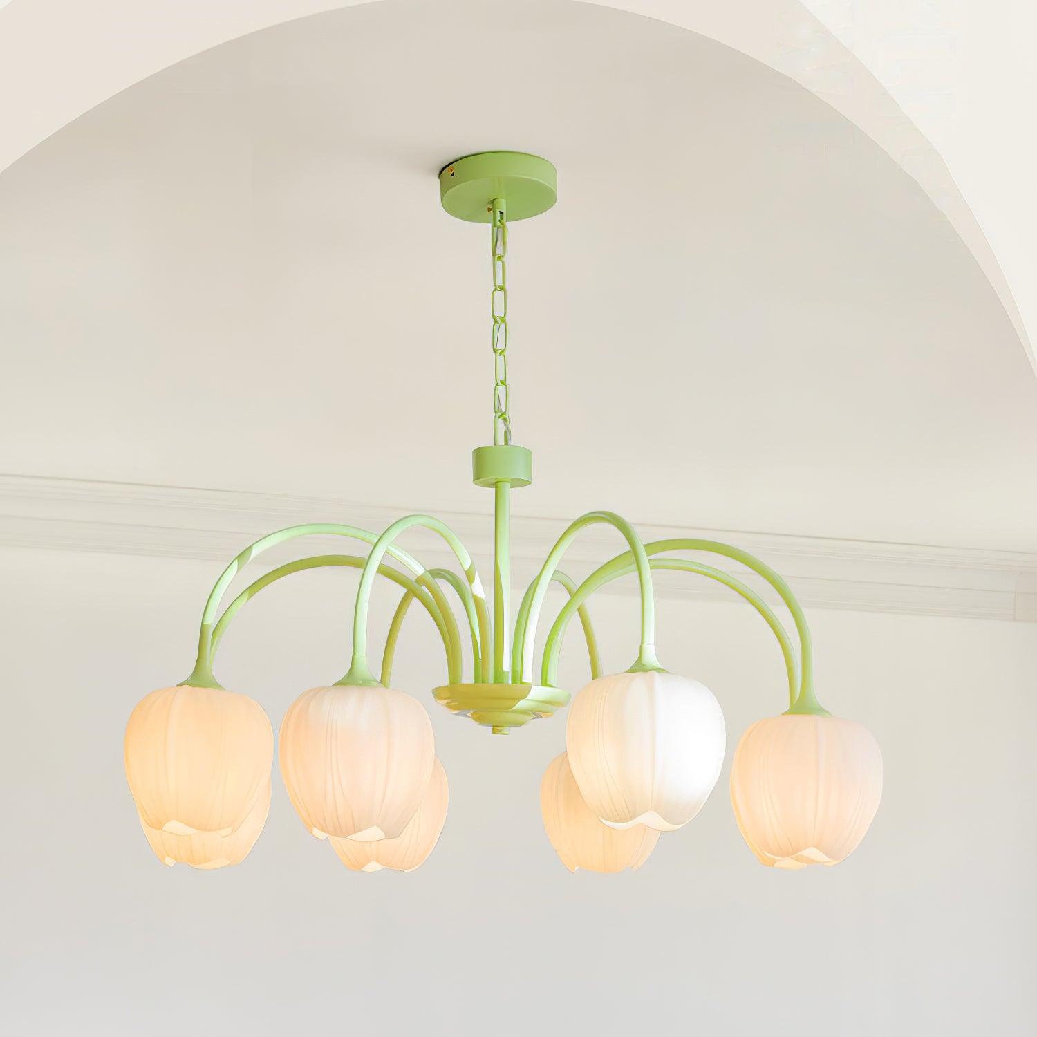 Tulip Matcha Chandelier - Blowlighting