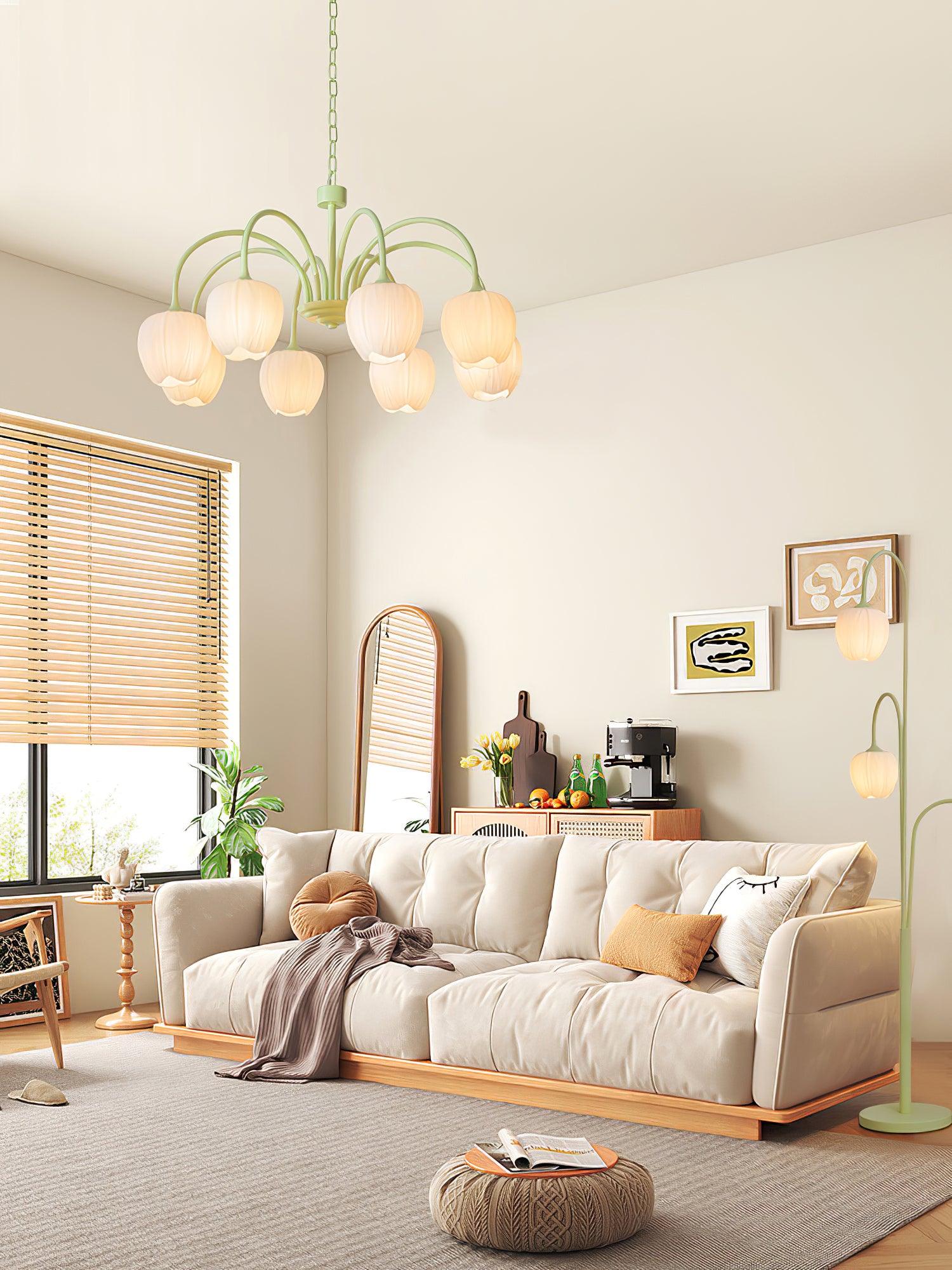 Tulip Matcha Chandelier - Blowlighting