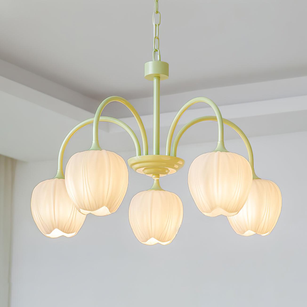 Tulip Matcha Chandelier - Blowlighting