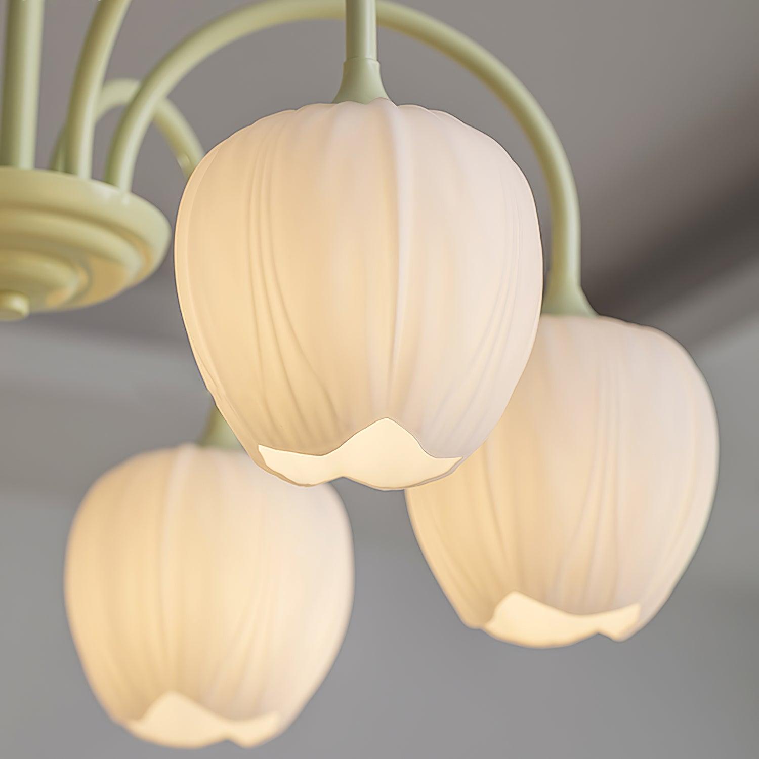 Tulip Matcha Chandelier - Blowlighting