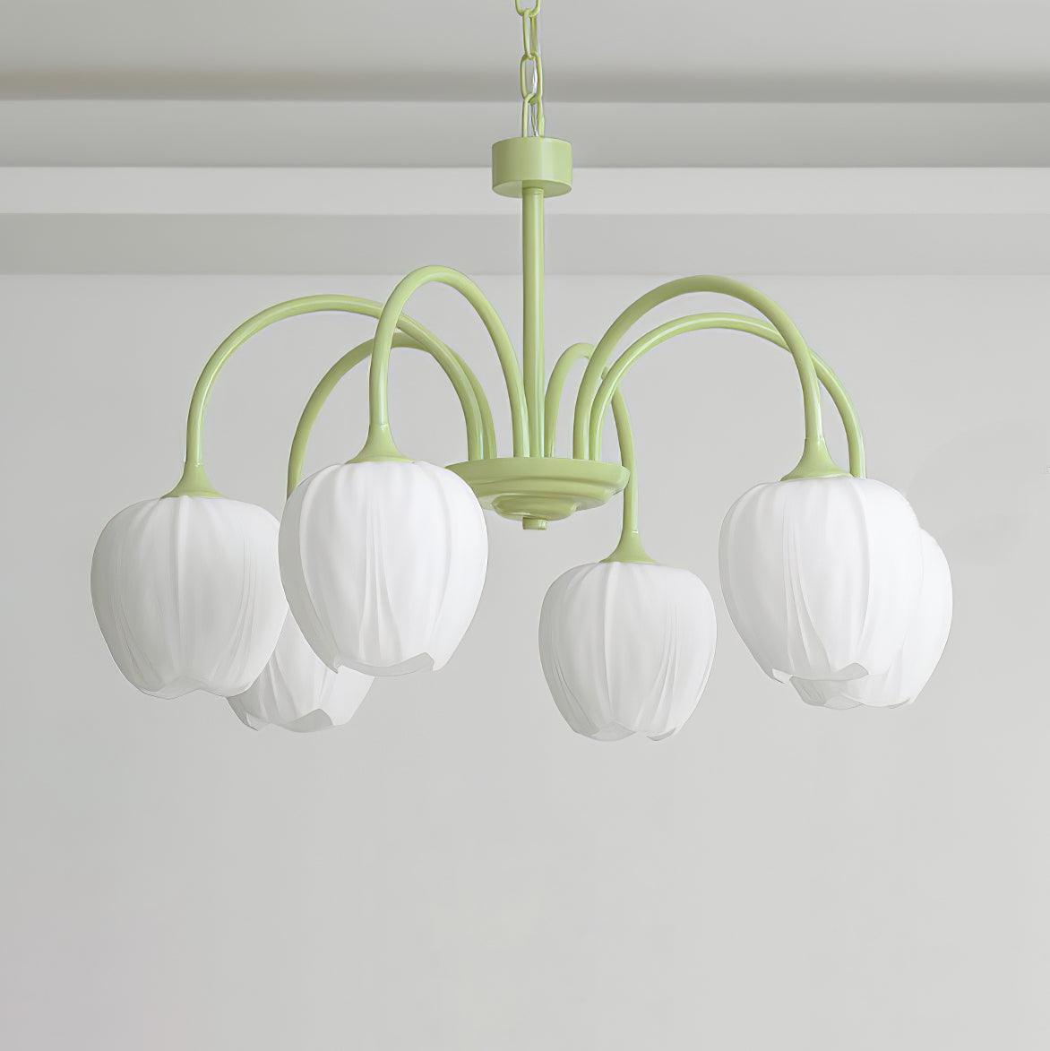 Tulip Matcha Chandelier - Blowlighting
