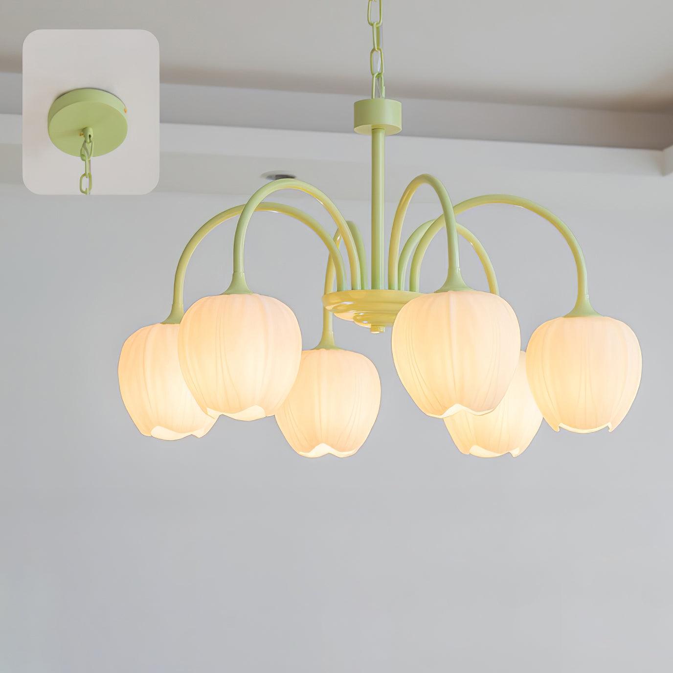 Tulip Matcha Chandelier - Blowlighting