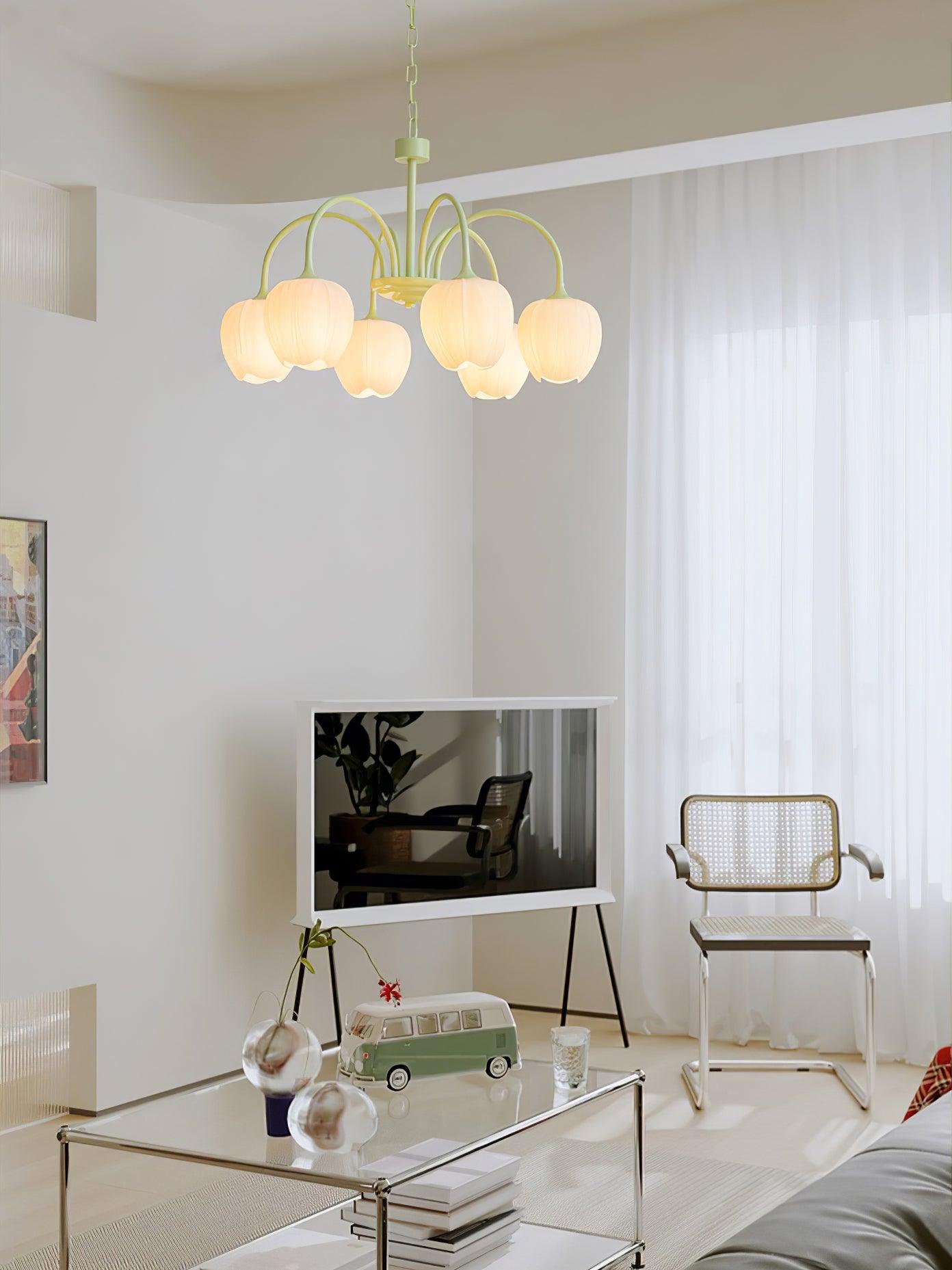 Tulip Matcha Chandelier - Blowlighting