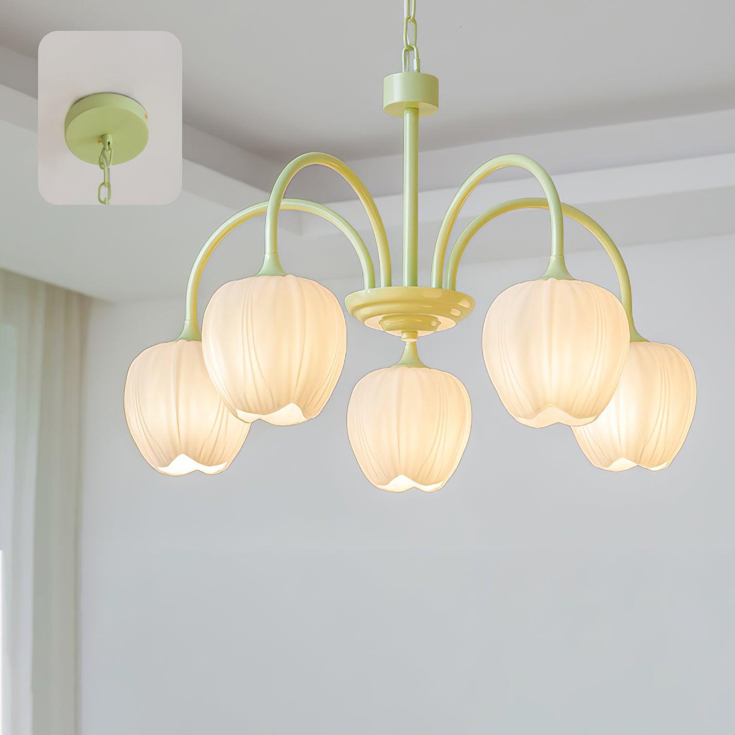 Tulip Matcha Chandelier - Blowlighting