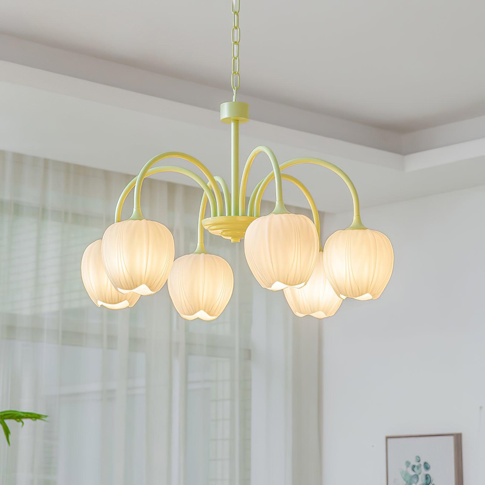Tulip Matcha Chandelier - Blowlighting