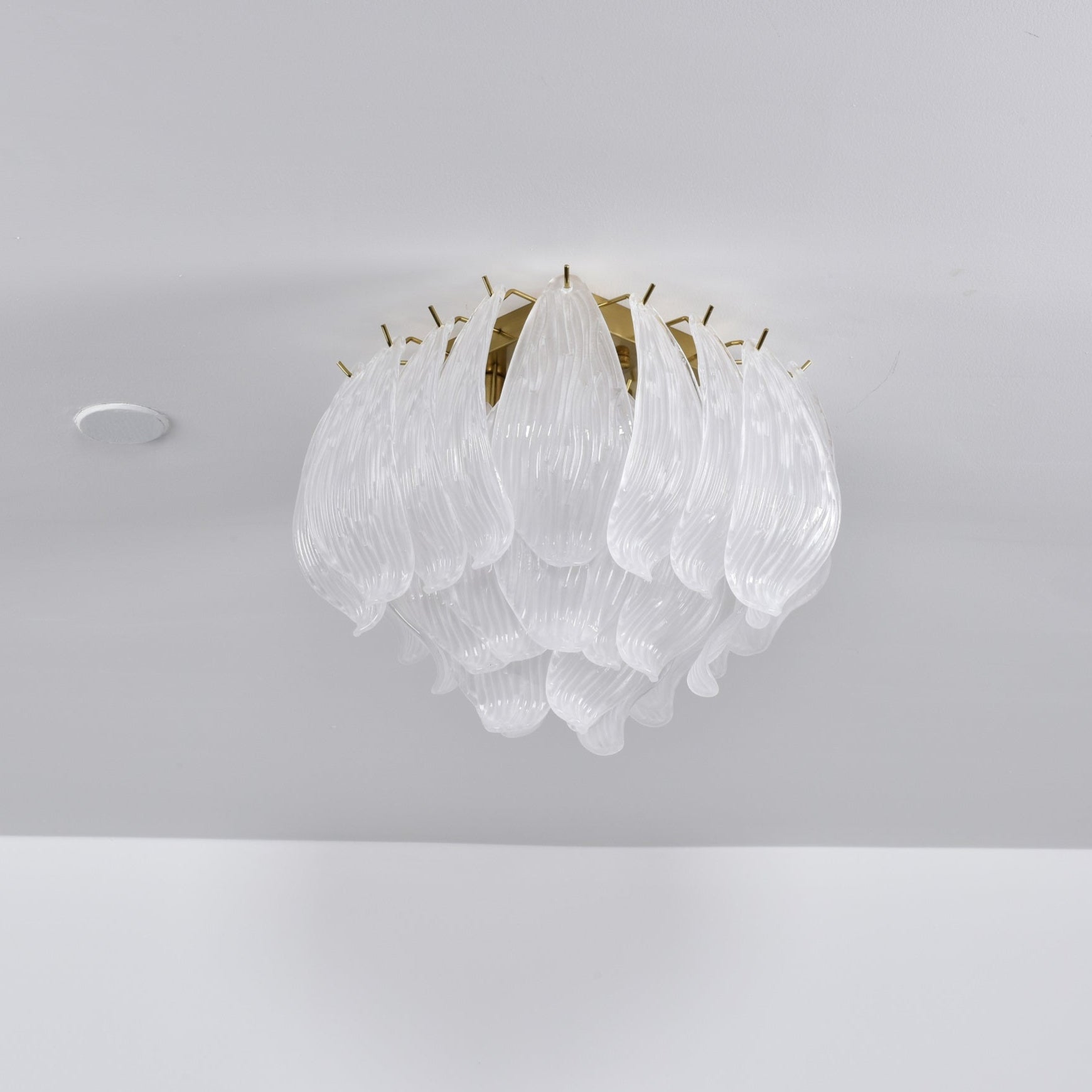 Aurora Ceiling Lamp Murano Petal Hand-Blown Glass Flushmount - Blowlighting