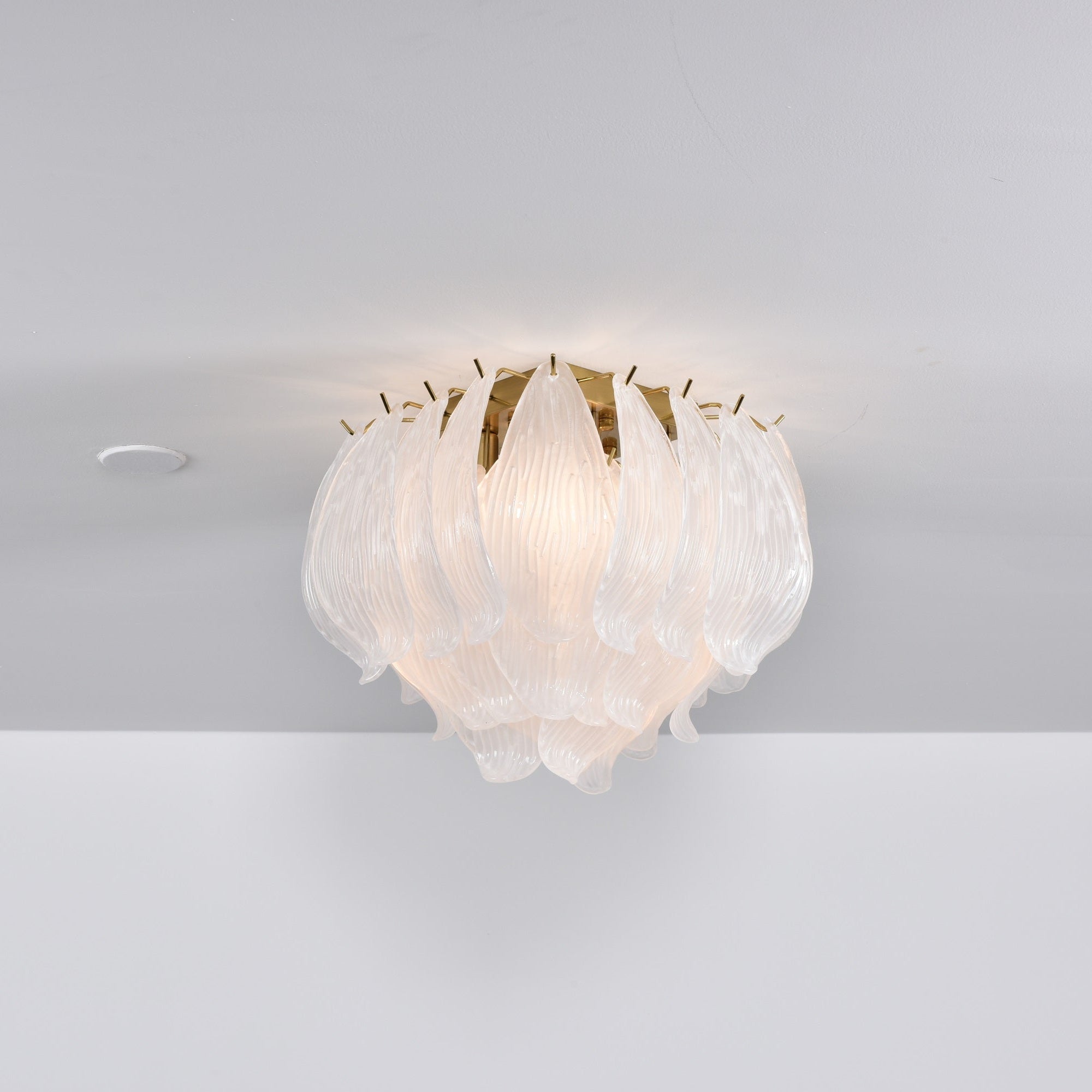 Aurora Ceiling Lamp Murano Petal Hand-Blown Glass Flushmount - Blowlighting