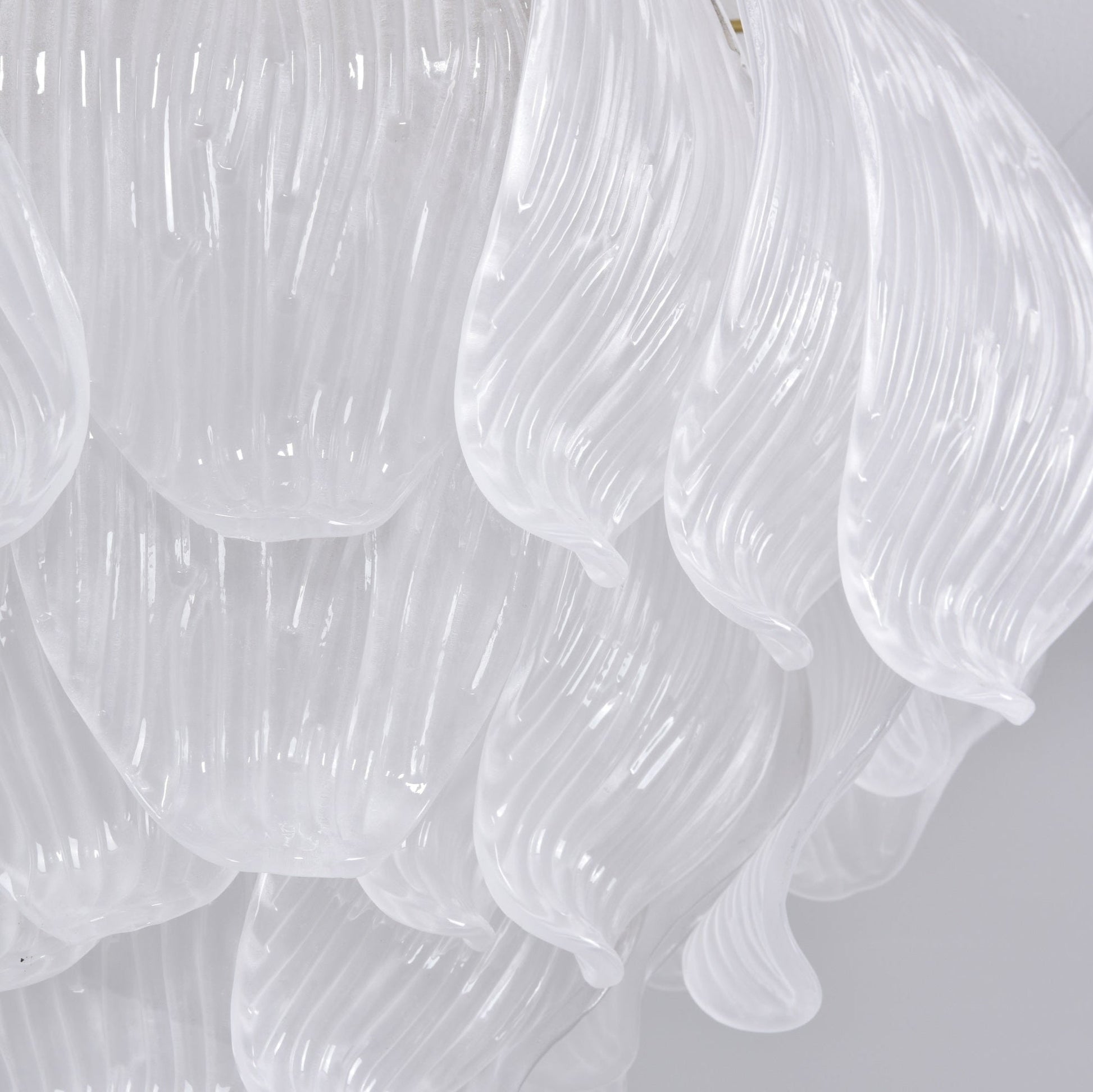 Aurora Ceiling Lamp Murano Petal Hand-Blown Glass Flushmount - Blowlighting