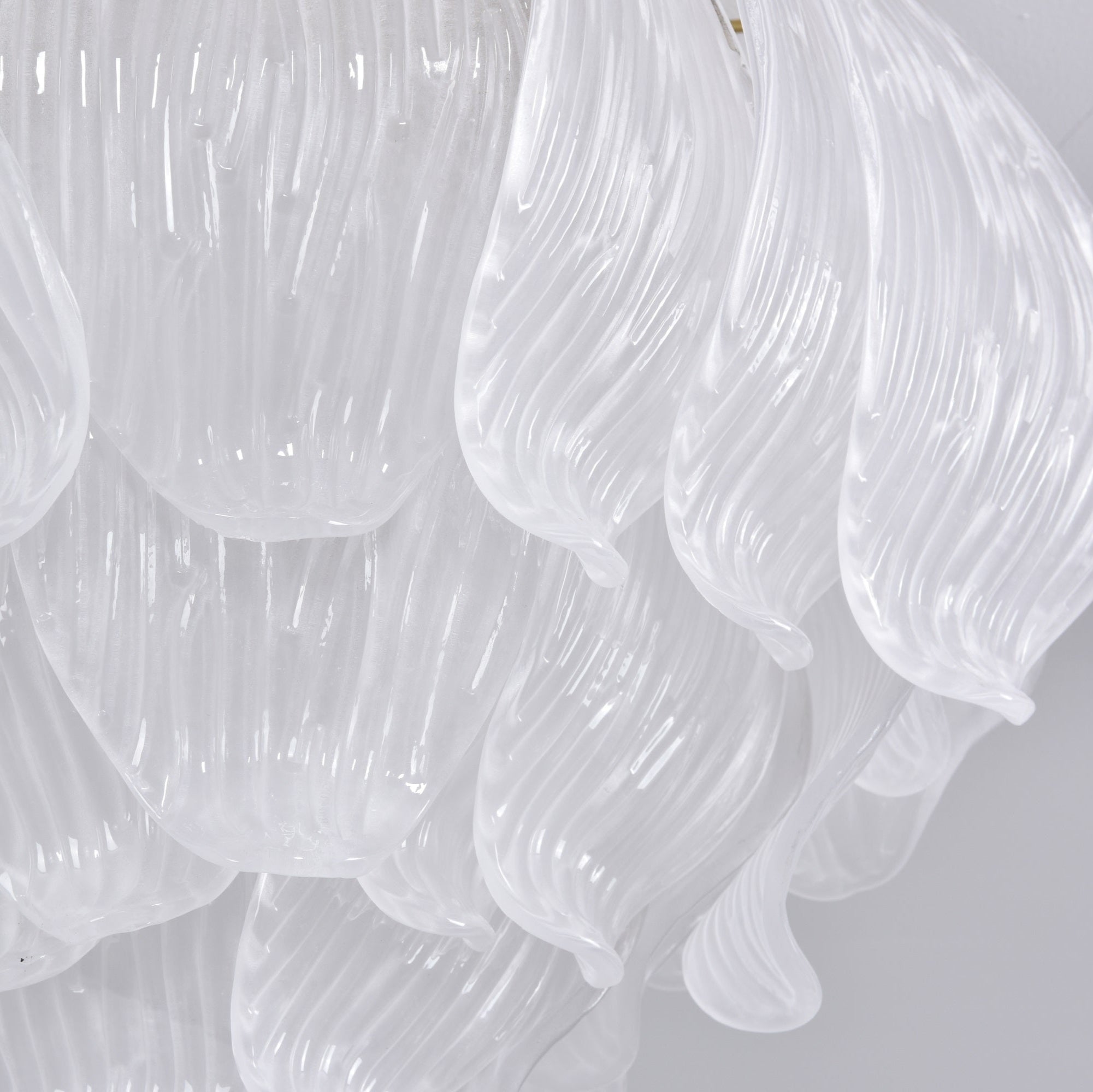 Aurora Ceiling Lamp Murano Petal Hand-Blown Glass Flushmount - Blowlighting