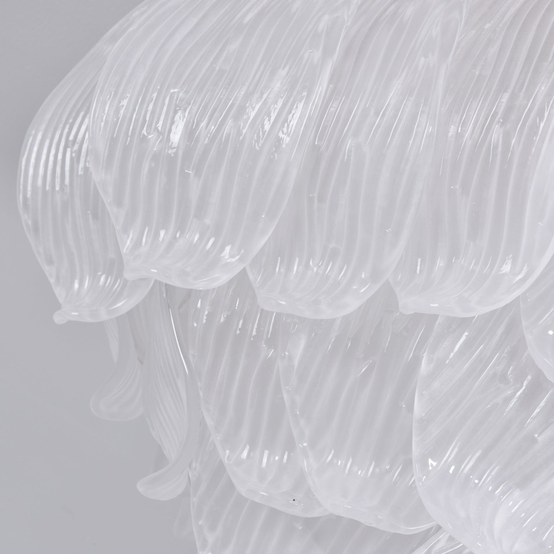 Aurora Ceiling Lamp Murano Petal Hand-Blown Glass Flushmount - Blowlighting