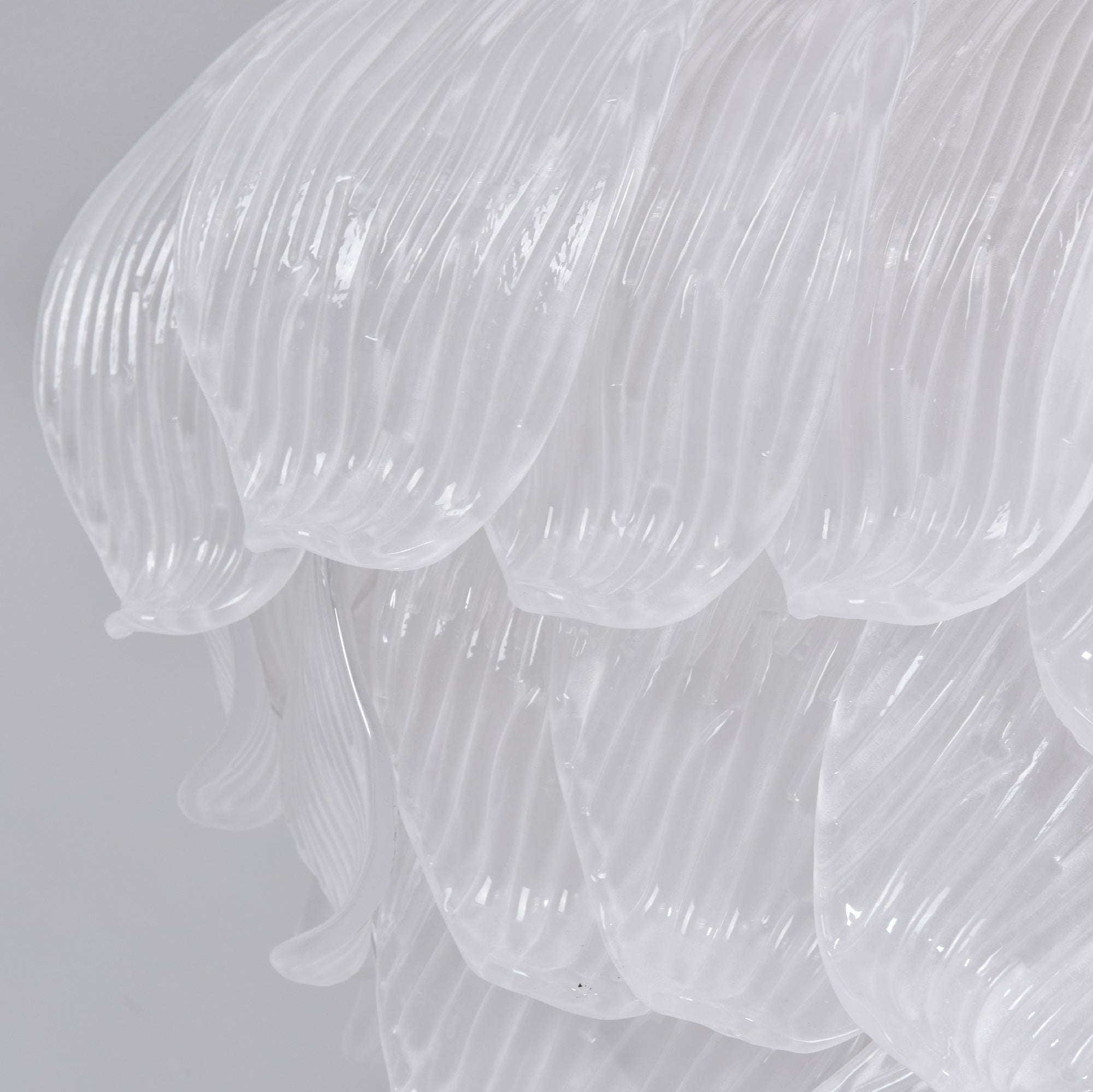 Aurora Ceiling Lamp Murano Petal Hand-Blown Glass Flushmount - Blowlighting