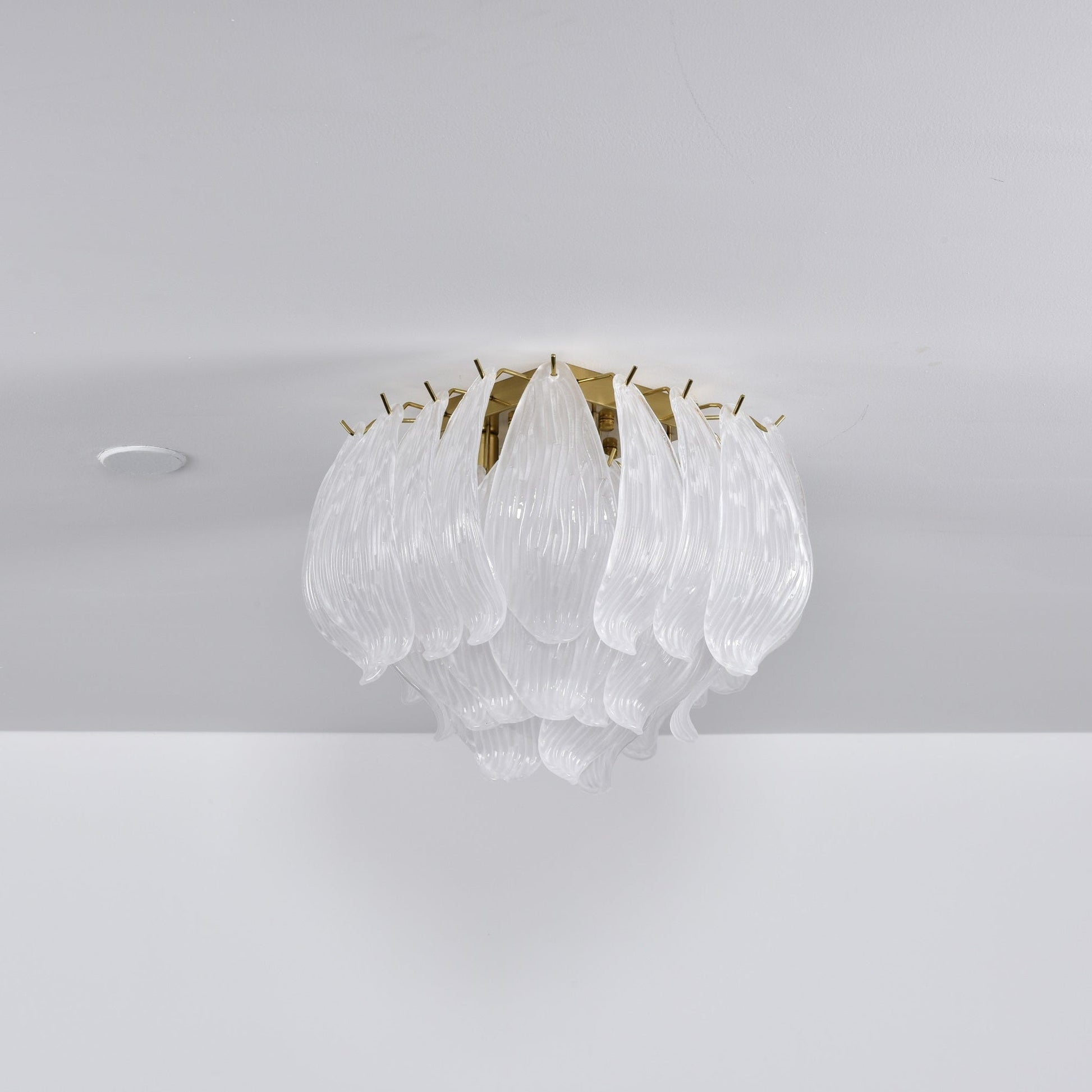 Aurora Ceiling Lamp Murano Petal Hand-Blown Glass Flushmount - Blowlighting