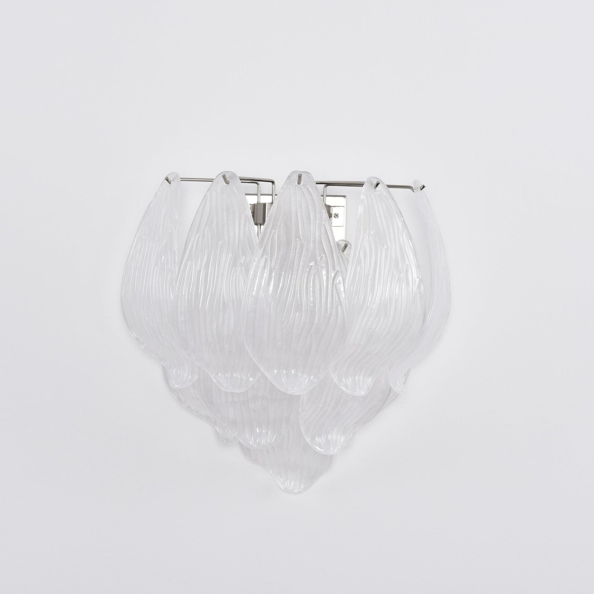 Aurora Wall Lamp Murano Glass Petal Frosted Cascading - Blowlighting