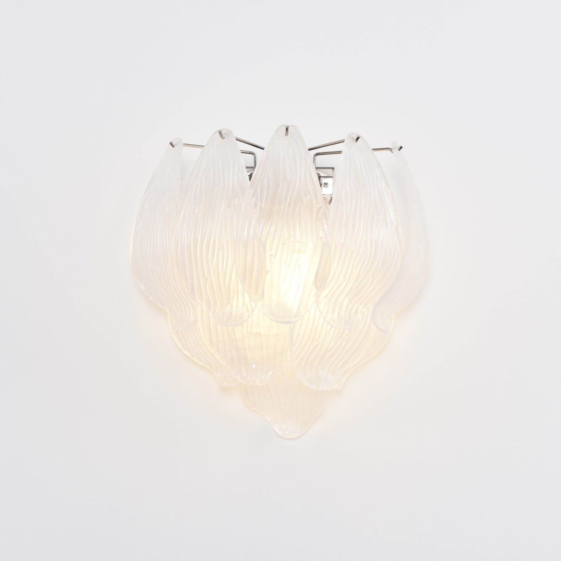 Aurora Wall Lamp Murano Glass Petal Frosted Cascading - Blowlighting