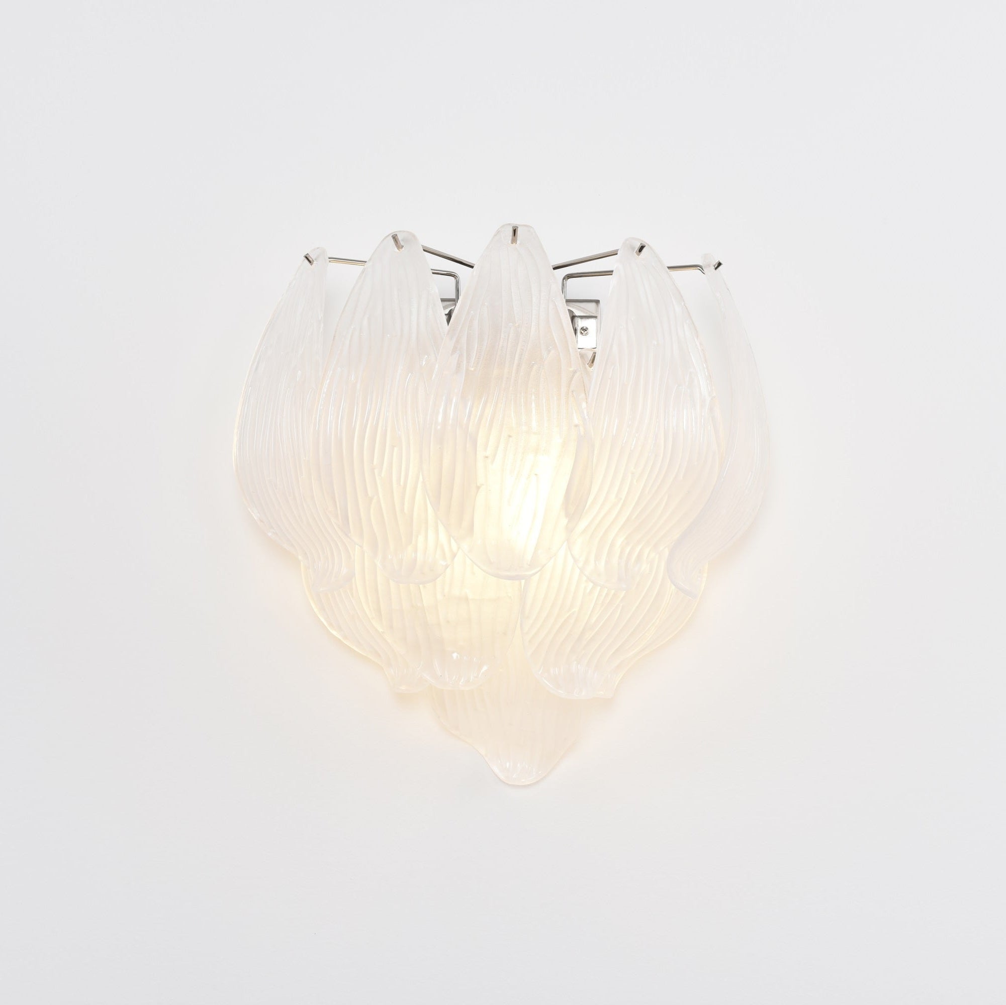 Aurora Wall Lamp Murano Glass Petal Frosted Cascading - Blowlighting