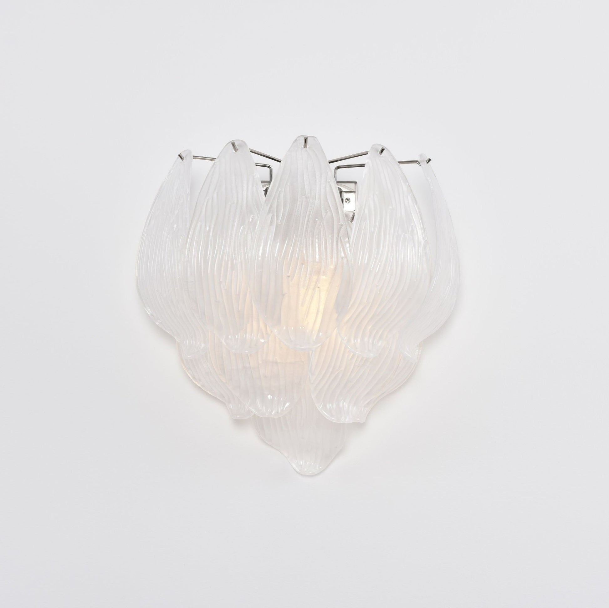 Aurora Wall Lamp Murano Glass Petal Frosted Cascading - Blowlighting