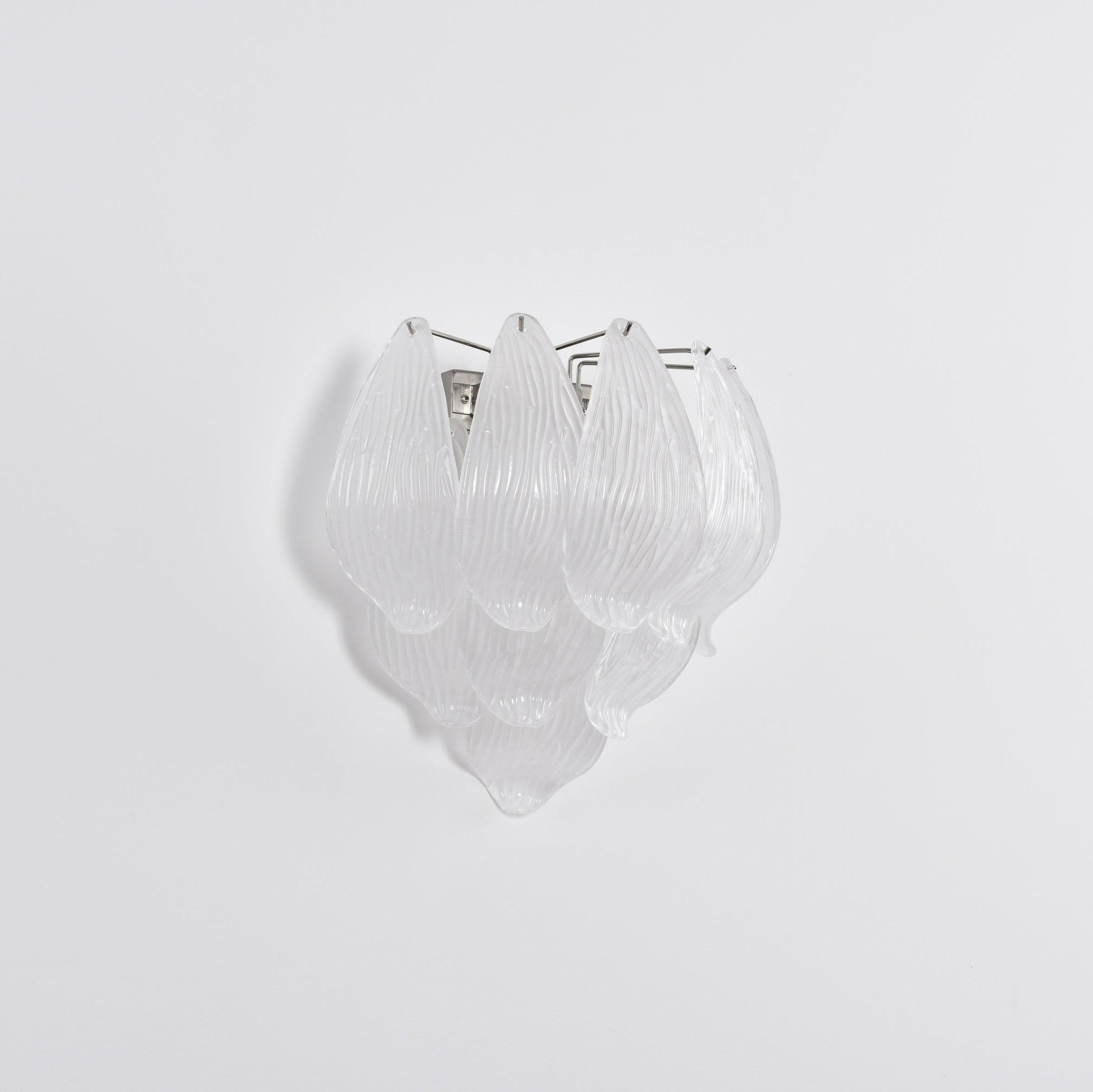 Aurora Wall Lamp Murano Glass Petal Frosted Cascading - Blowlighting