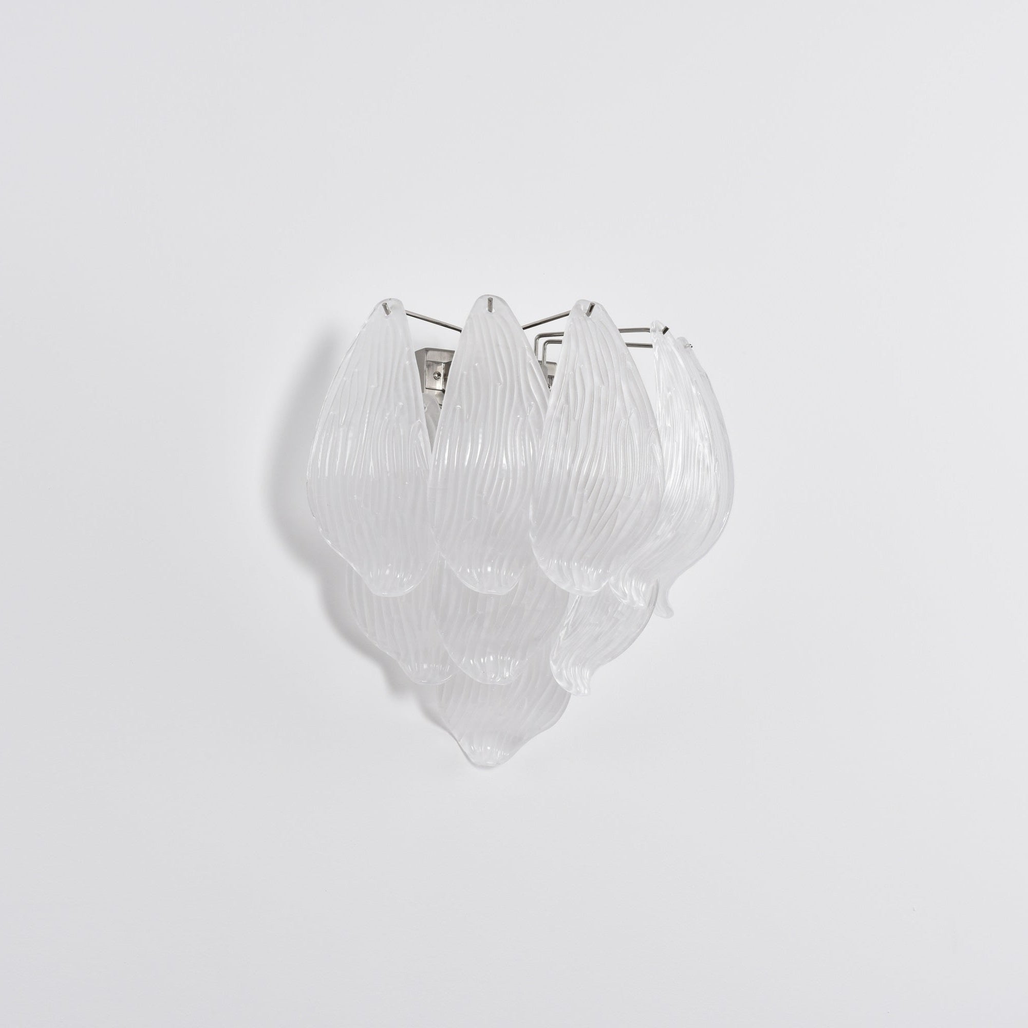 Aurora Wall Lamp Murano Glass Petal Frosted Cascading - Blowlighting