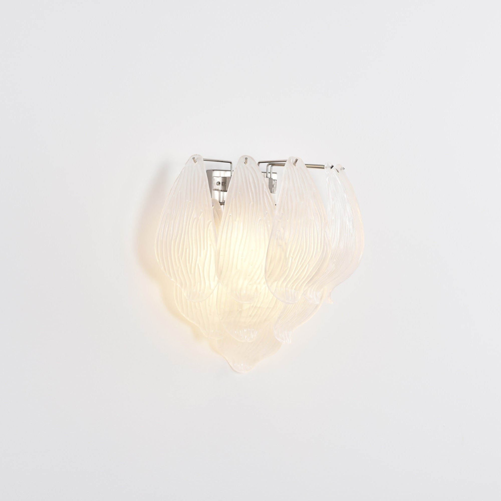 Aurora Wall Lamp Murano Glass Petal Frosted Cascading - Blowlighting