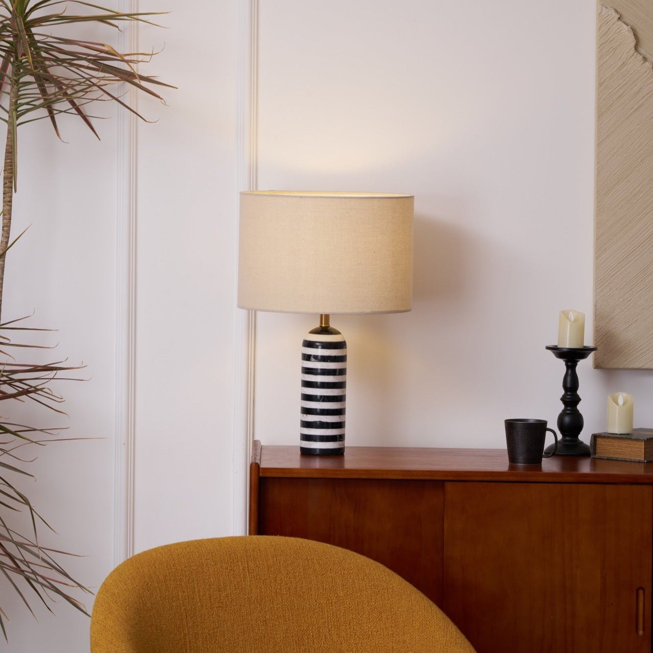 Tuxedo Marble Table Lamp - Blowlighting