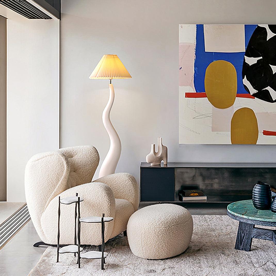 Twisted Pleated Floor Lamp - Blowlighting