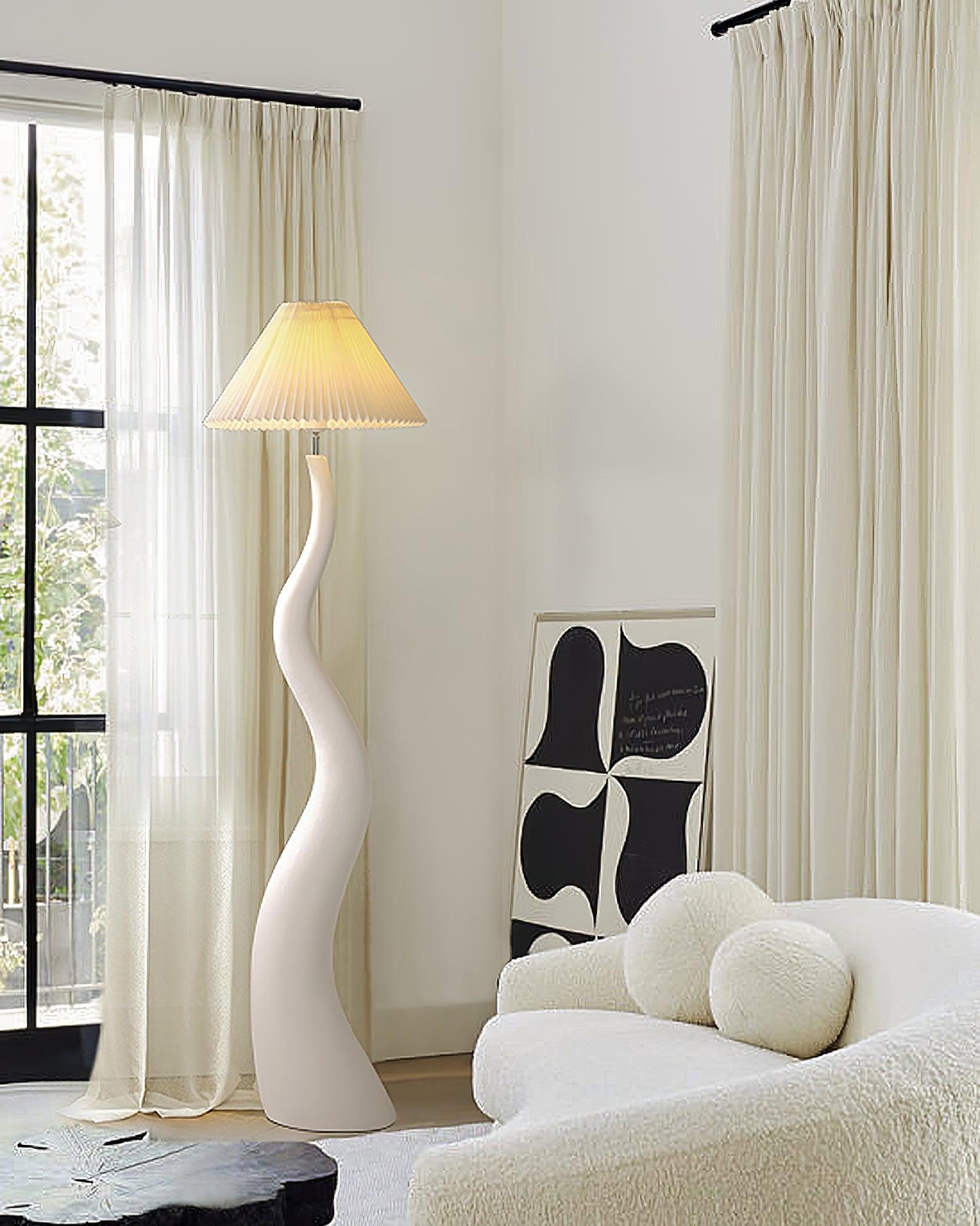 Twisted Pleated Floor Lamp - Blowlighting