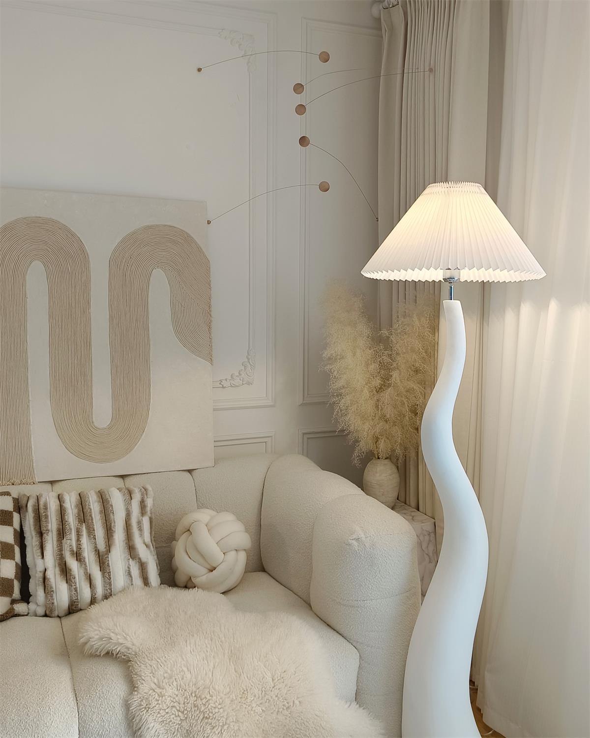 Twisted Pleated Floor Lamp - Blowlighting