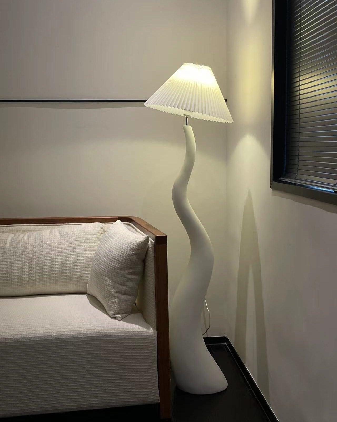 Twisted Pleated Floor Lamp - Blowlighting