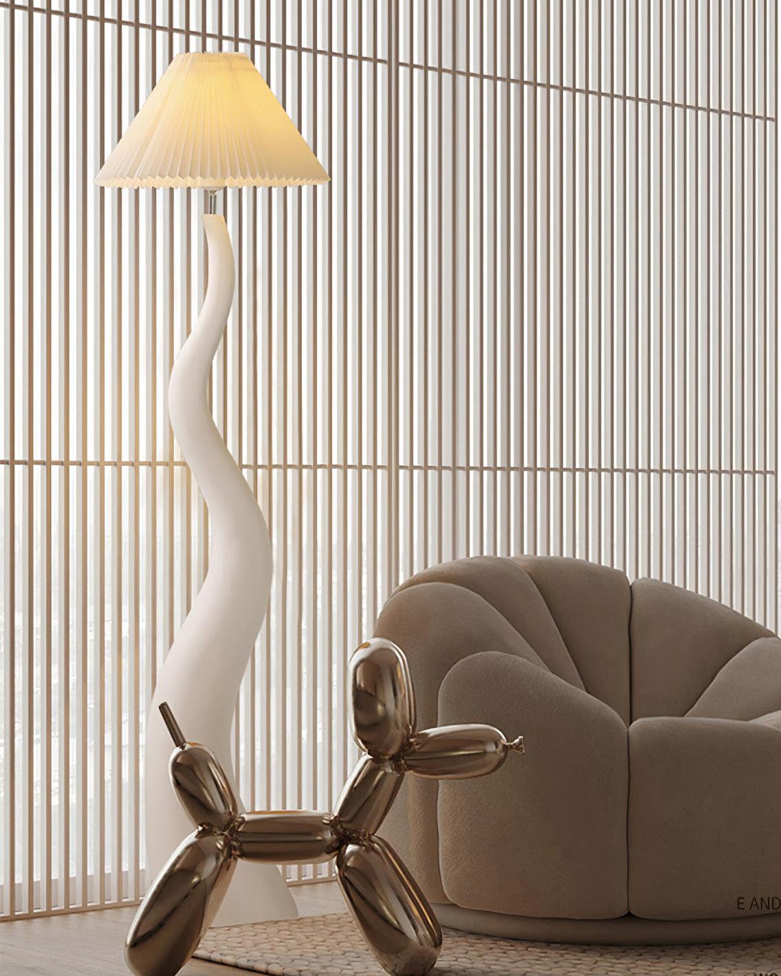Twisted Pleated Floor Lamp - Blowlighting