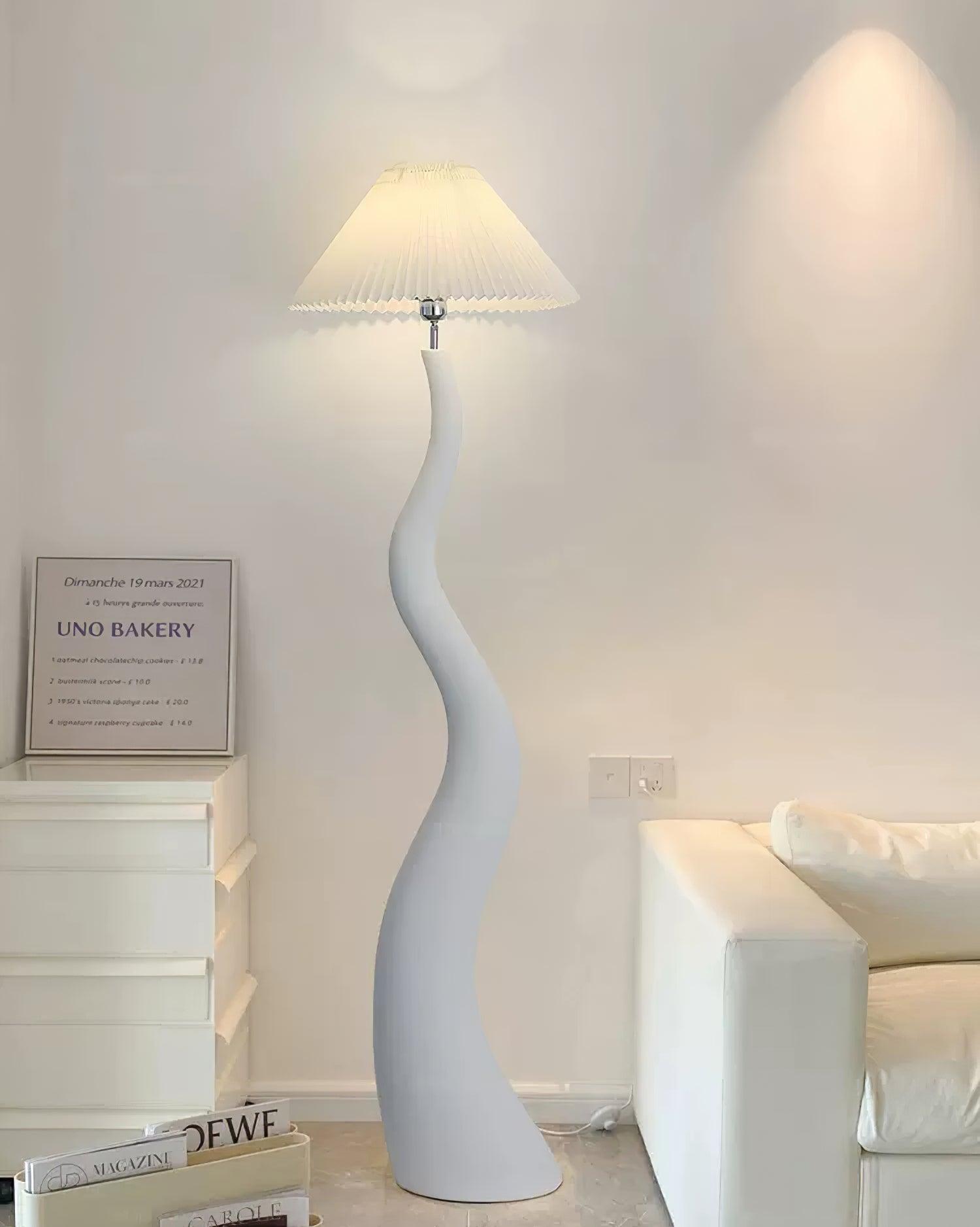 Twisted Pleated Floor Lamp - Blowlighting