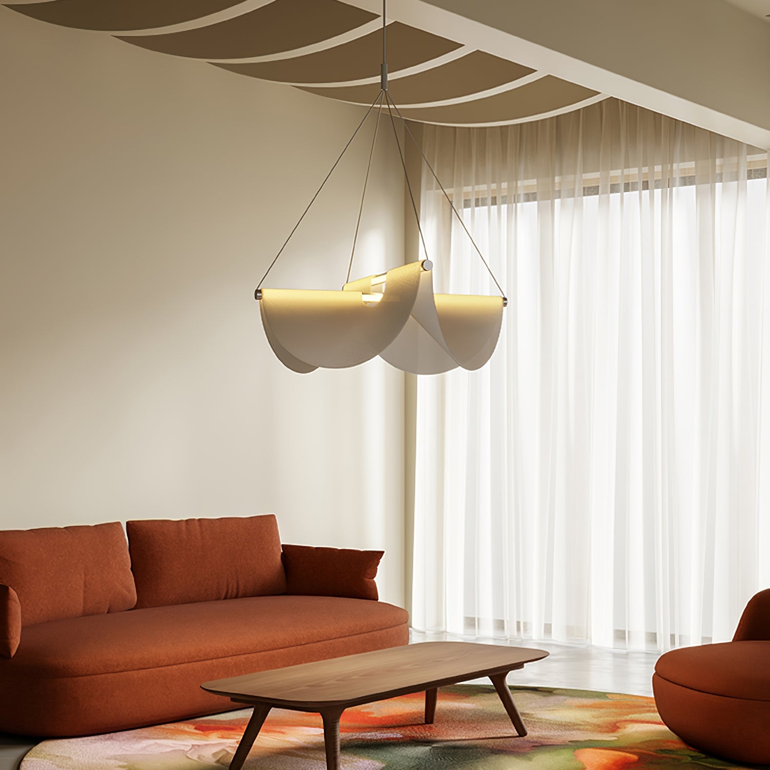Vaelora Ribbon Pendant Lamp - Blowlighting