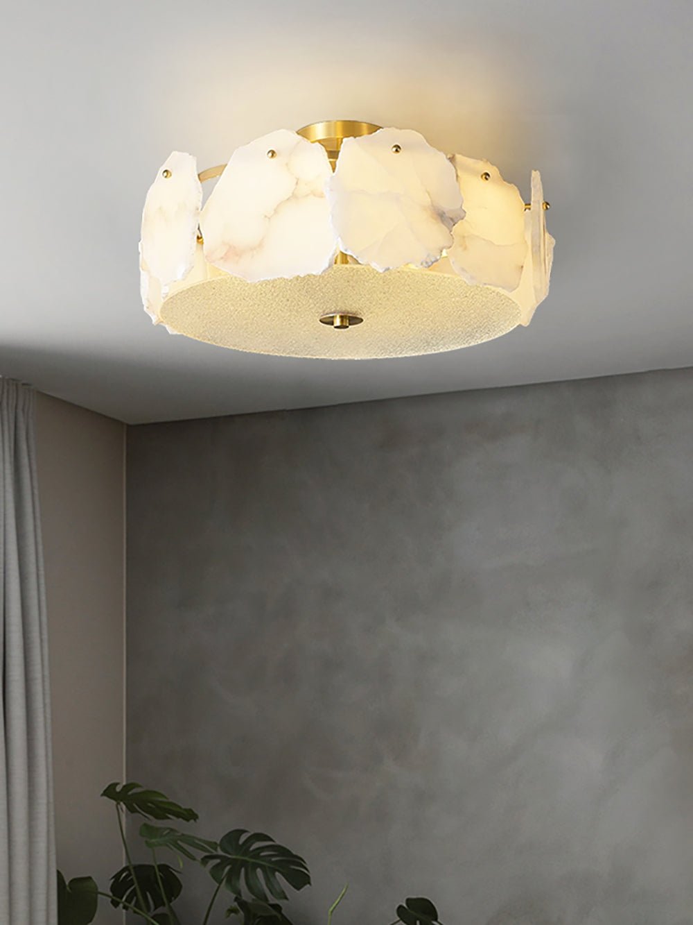 Amara Alabaster Flush Mount Light - Blowlighting