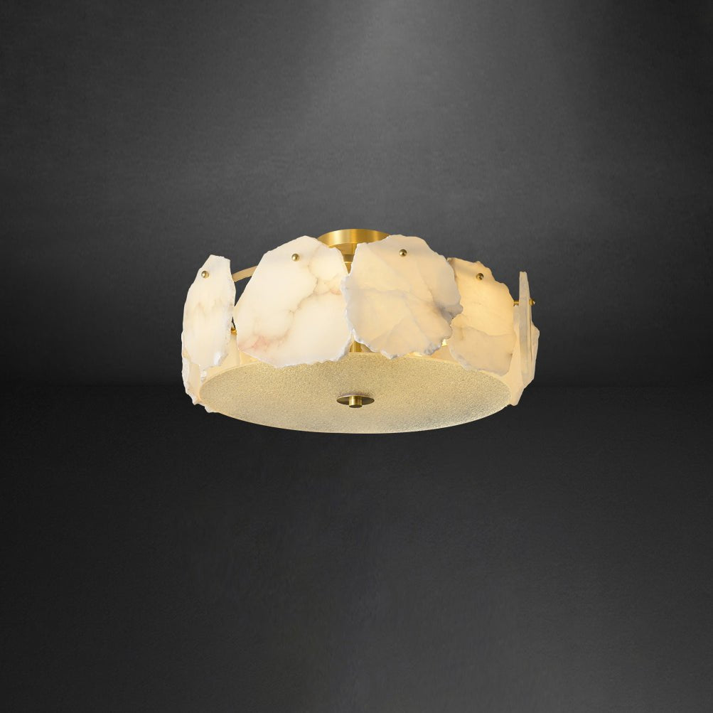 Amara Alabaster Flush Mount Light - Blowlighting