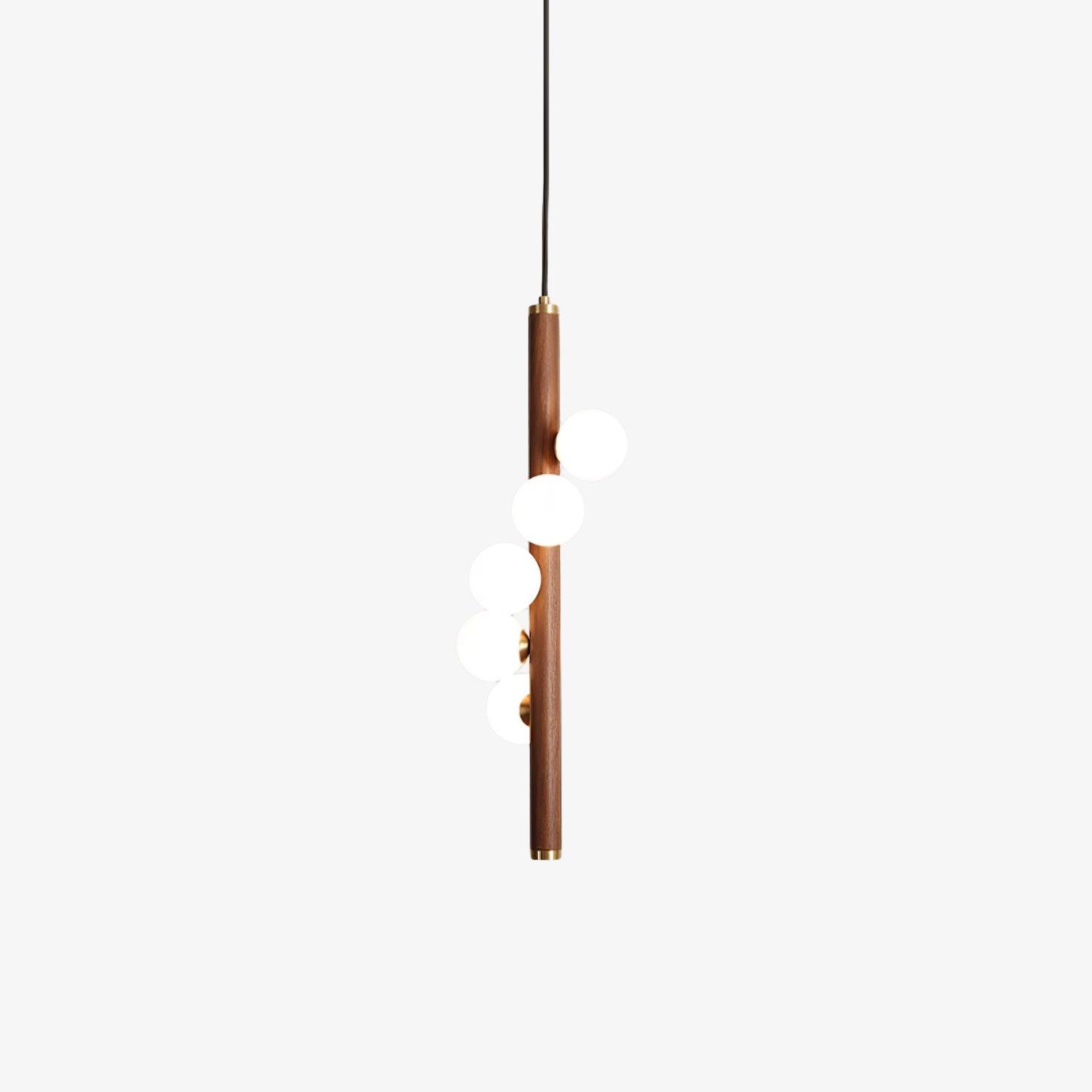 Vertical Orb Timber Pendant Lamp - Blowlighting