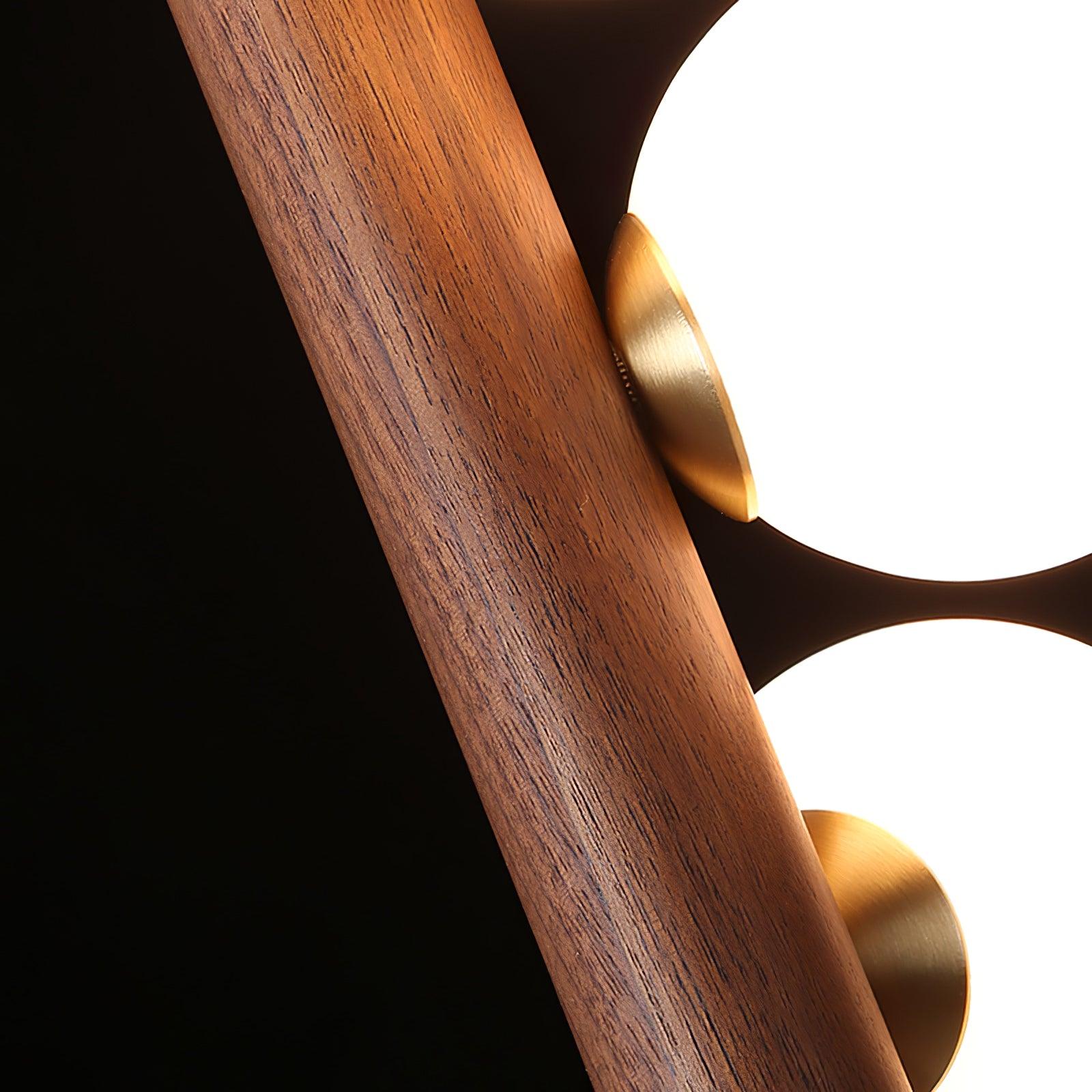 Vertical Orb Timber Pendant Lamp - Blowlighting